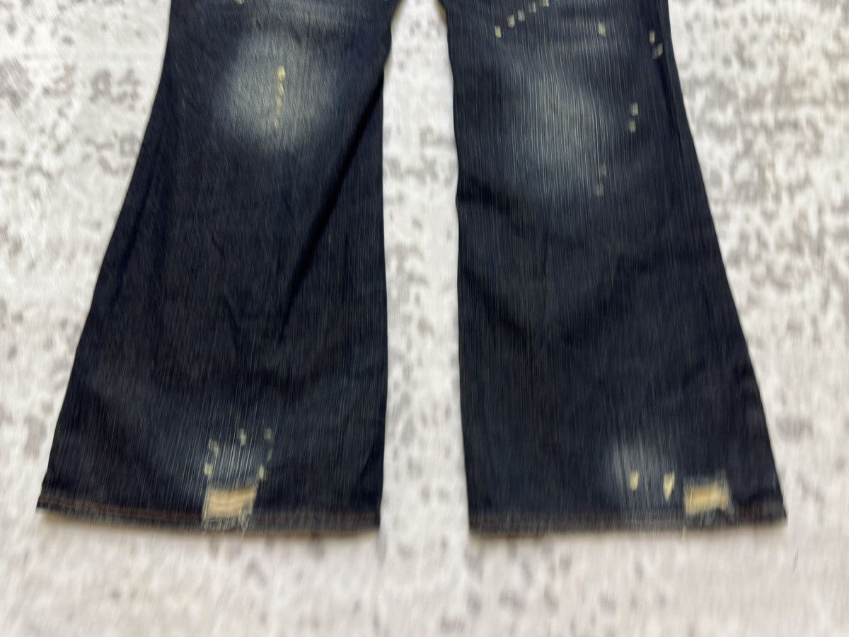 Tornado Mart Revolution Flared Denim Distressed Thrashed Paint Splatter Size US 37 - 14 Thumbnail