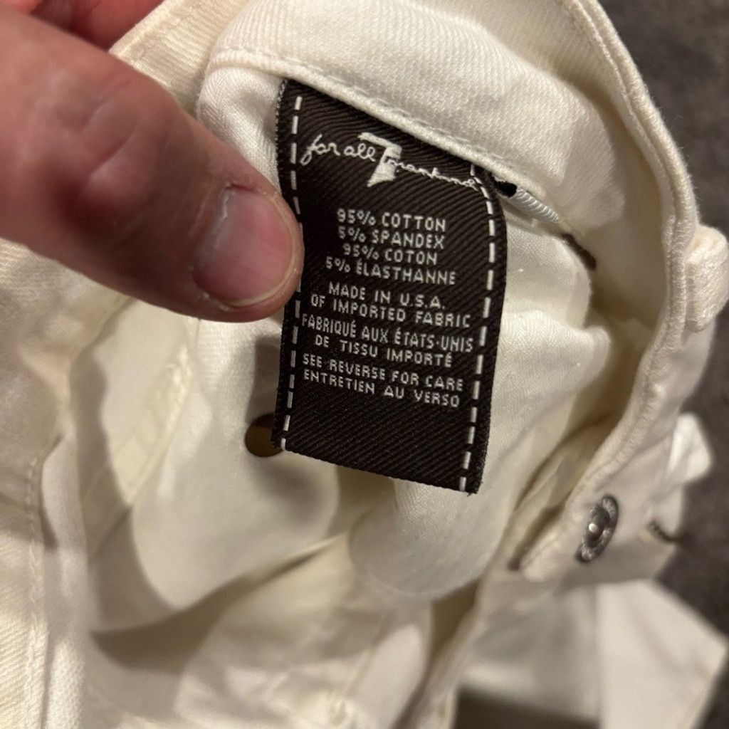 7 For All Mankind Women's 7 for All Mankind Cream Jeans Size 38" / US 16 / IT 52 - 4 Thumbnail
