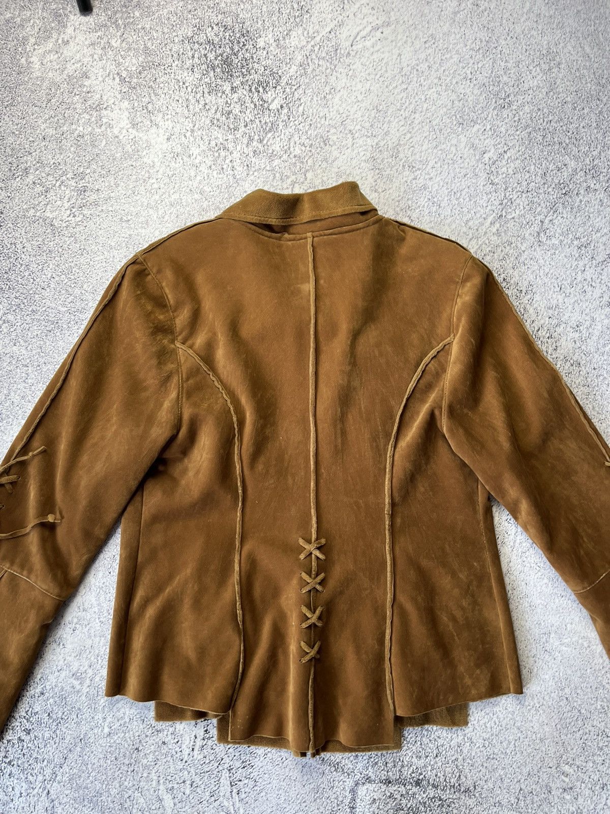 Japanese Brand Vintage Fringed Leather Suede Cowboy Western Jacket Size L / US 10 / IT 46 - 20 Thumbnail
