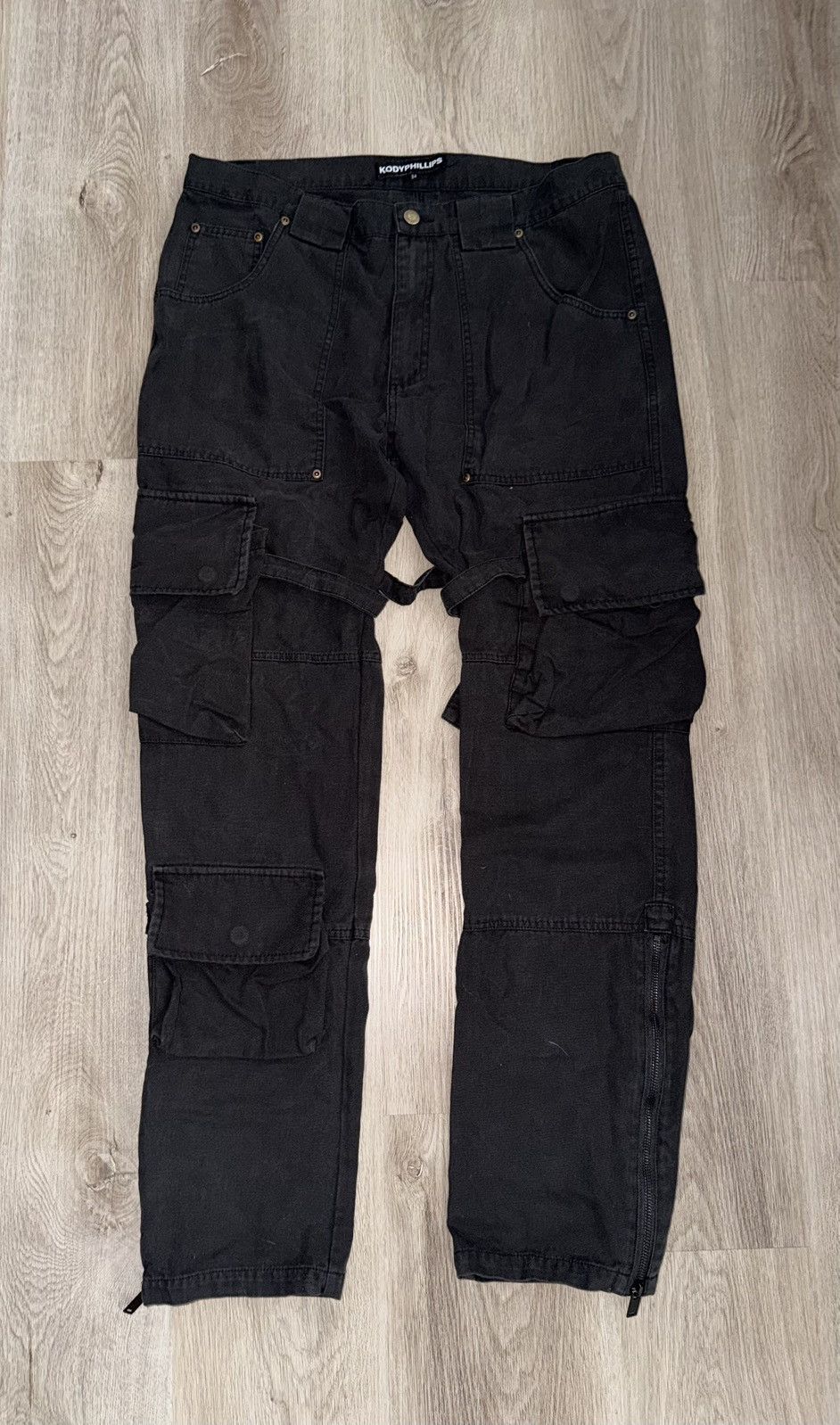 Kody Phillips Kody Phillips "Mr. Poopy Pant" Black Cargo Pants Size US 34 / EU 50 - 1 Thumbnail