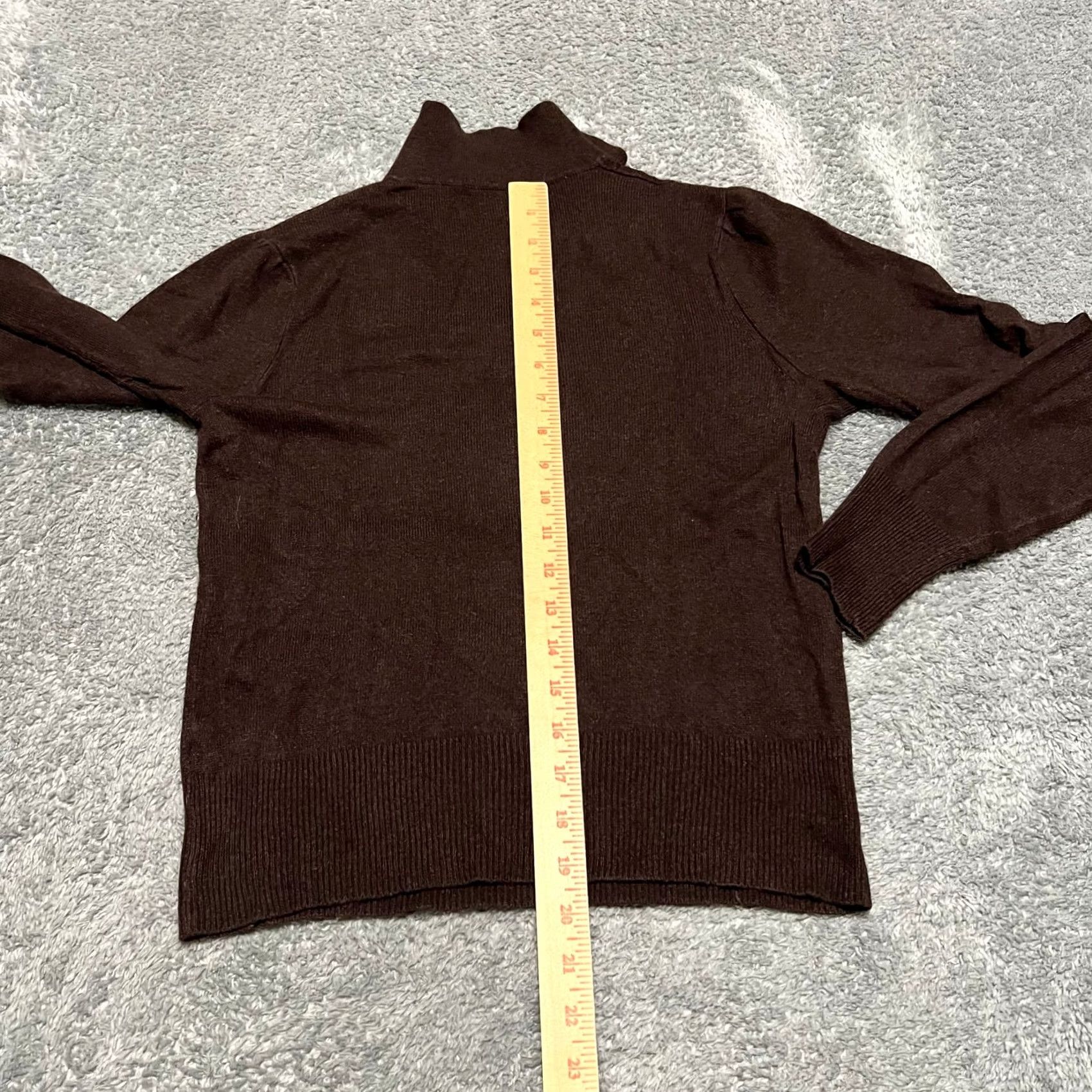 Vintage August Silk Sweater Womens Mediym Petite Brown Silk Cashmere Knit Pullover Size M / US 6-8 / IT 42-44 - 6 Thumbnail