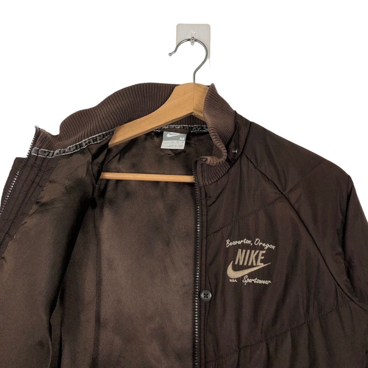 Nike 🔥90’s Vintage Bomber Jacket Nike Quilted Big Logo Size US M / EU 48-50 / 2 - 10 Thumbnail
