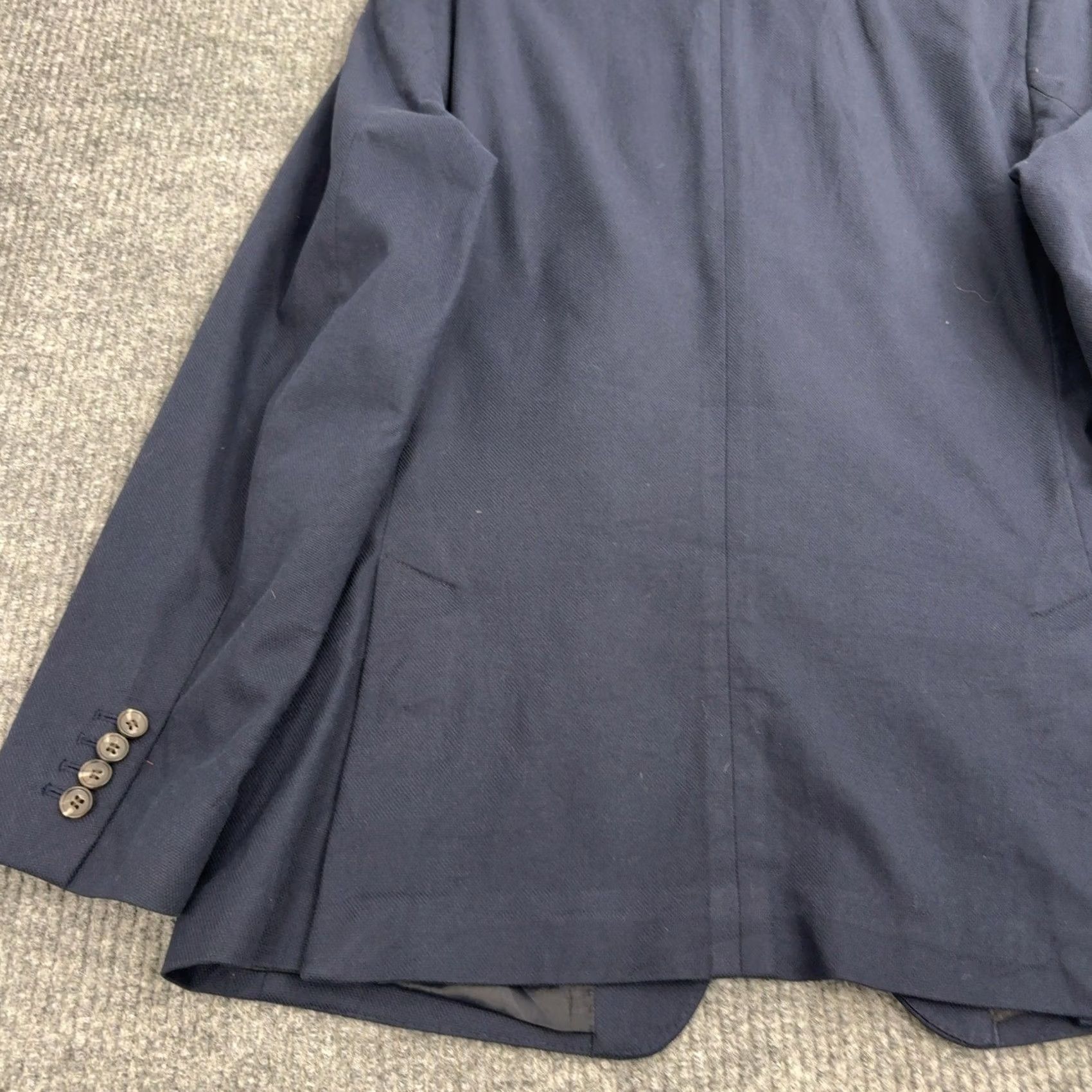 Charles Tyrwhitt Charles Tyrwhitt Blazer Mens 40R Navy Blue Cotton Elastane Slim Fit Professional Size 40R - 7 Thumbnail