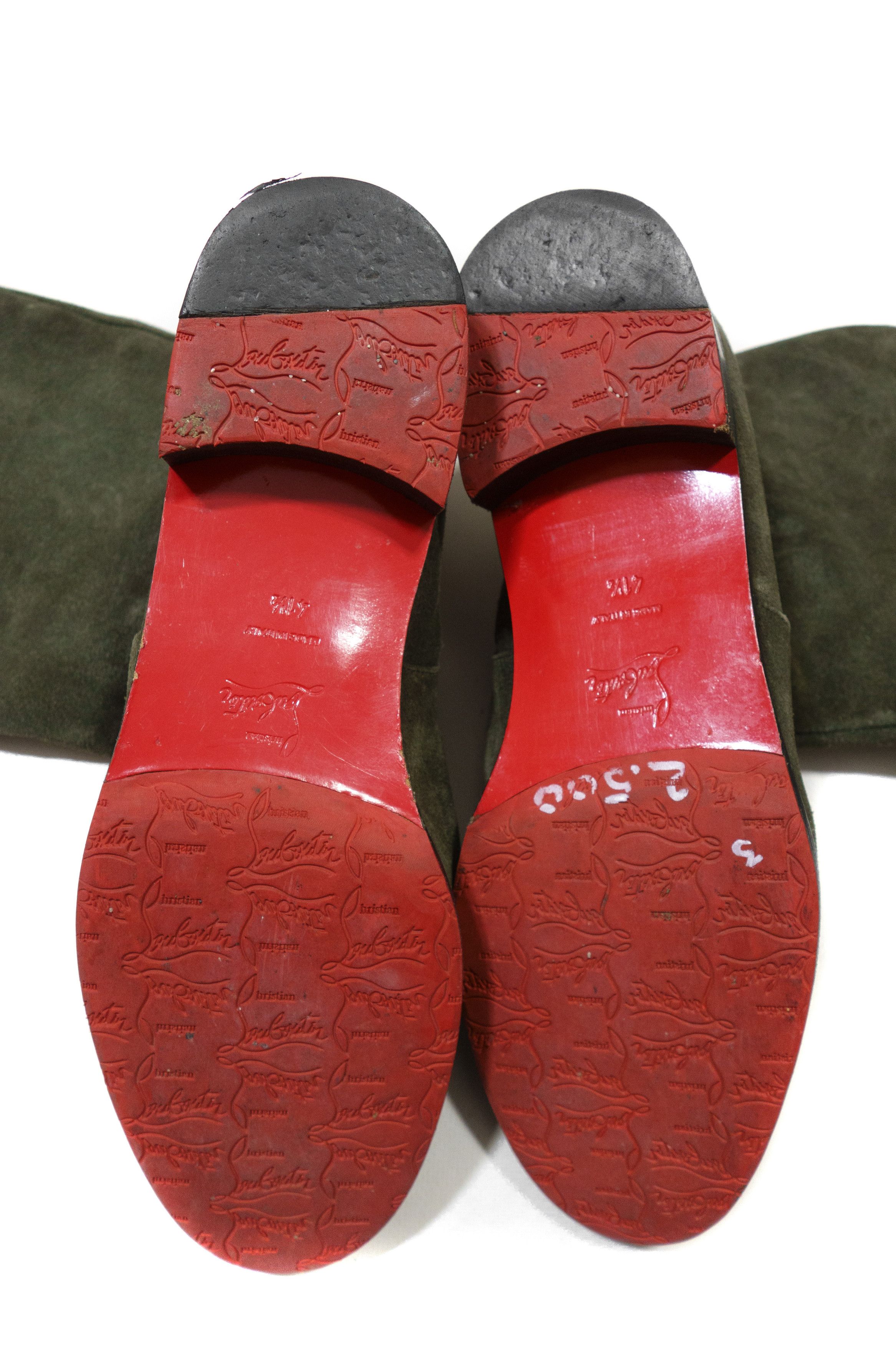 Christian Louboutin Suede High Boots Size US 11.5 / IT 41.5 - 5 Thumbnail
