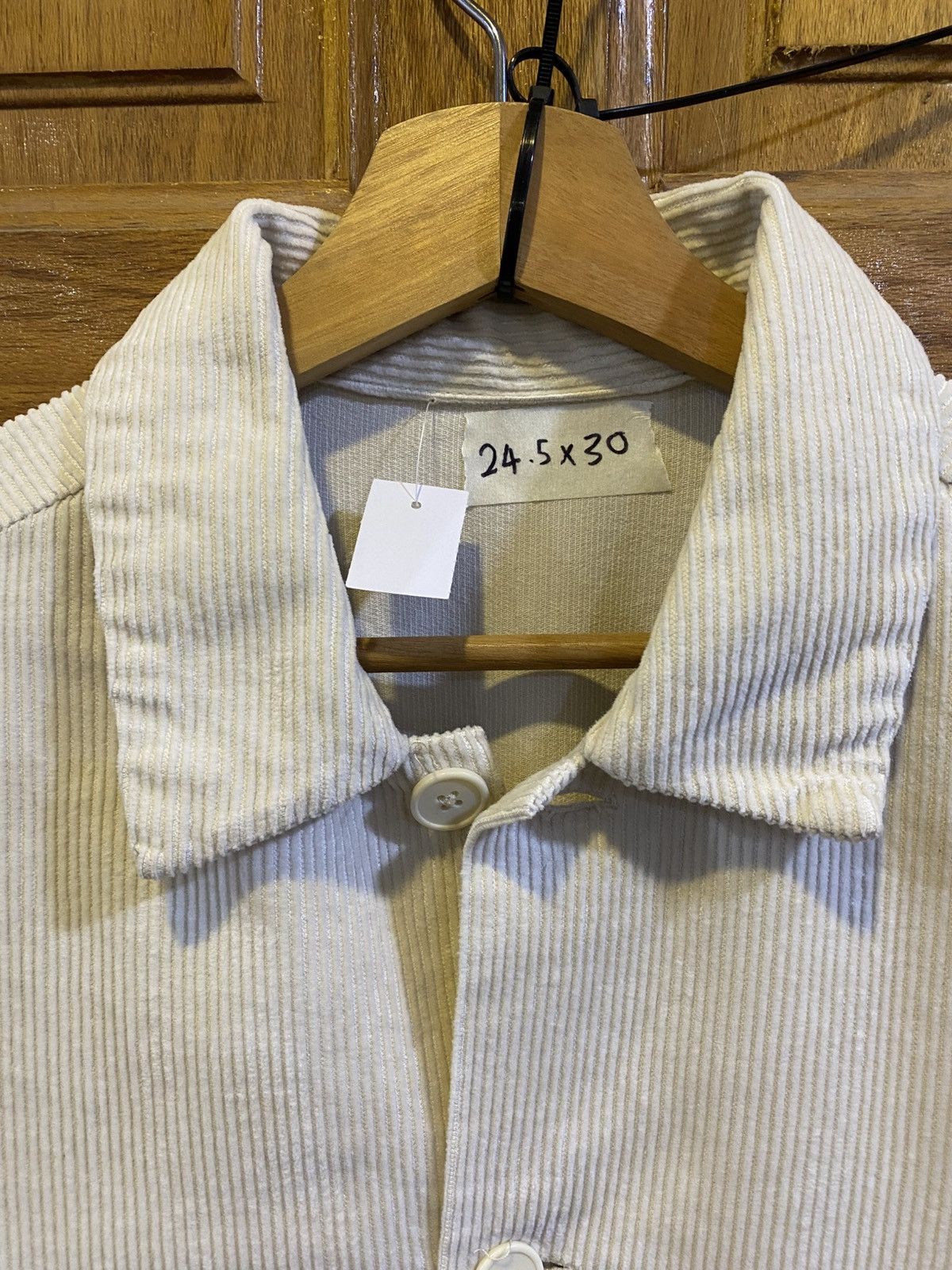 GU GU Corduroy Overshirt Jacket Cream Beige Size US L / EU 52-54 / 3 - 6 Thumbnail