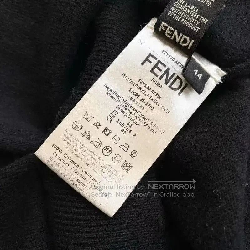 Fendi Fendi Black Wool Sweater with Logo . Size XXS / US 00 / IT 34 - 4 Thumbnail