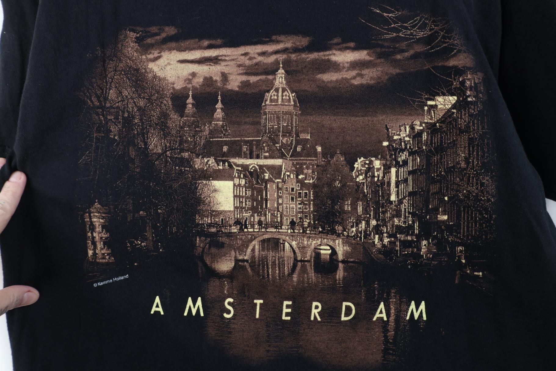 Vintage Vintage Y2K Streetwear Holland Amsterdam City T-Shirt Black Size US M / EU 48-50 / 2 - 4 Thumbnail