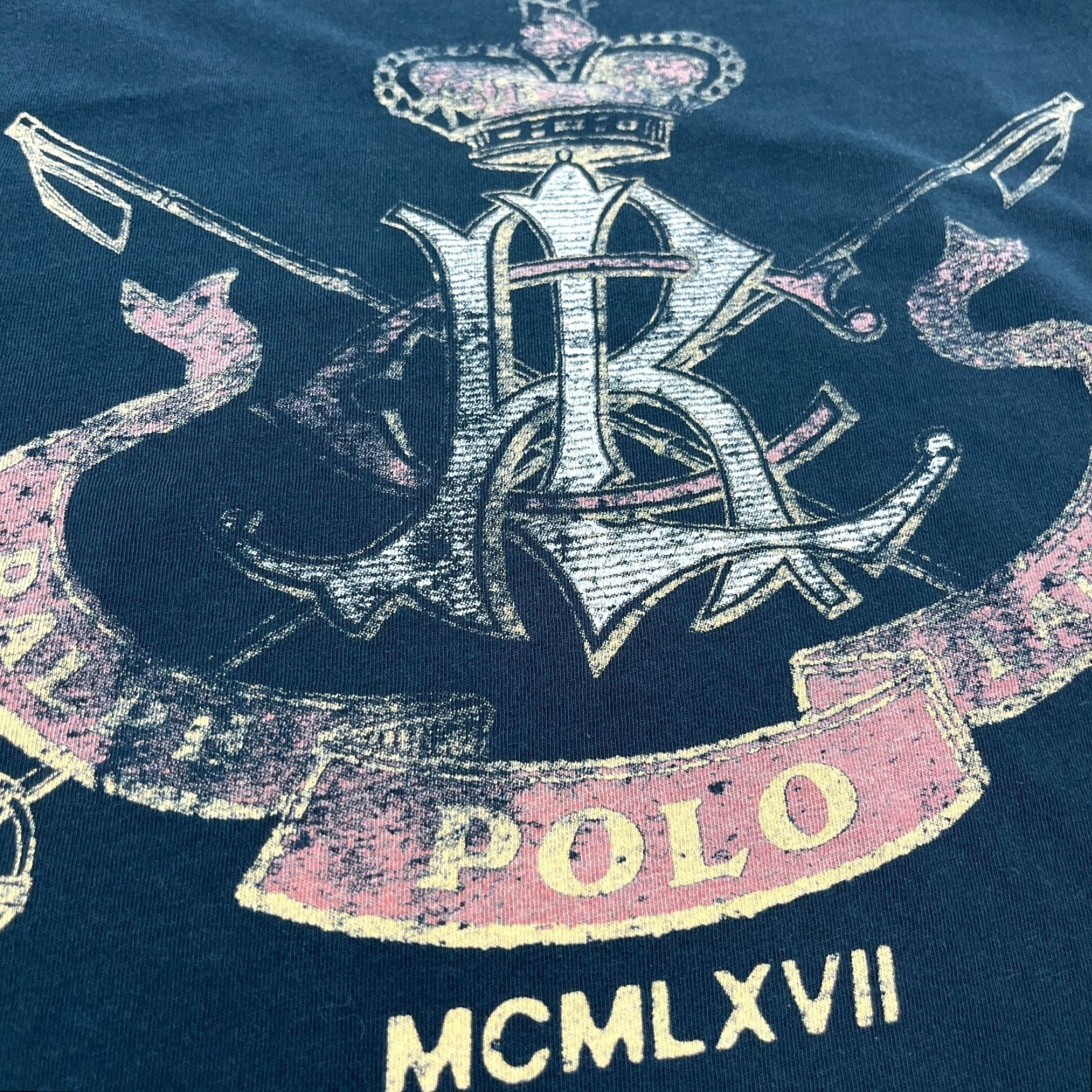 Polo Ralph Lauren VINTAGE Polo Ralph Lauren Shirt Men XL Black Jersey Crew Neck Short Sleeve Logo Accents Modern, Preppy, Classic, Outdoor, Sports Mens Size US XL / EU 56 / 4 - 4 Thumbnail