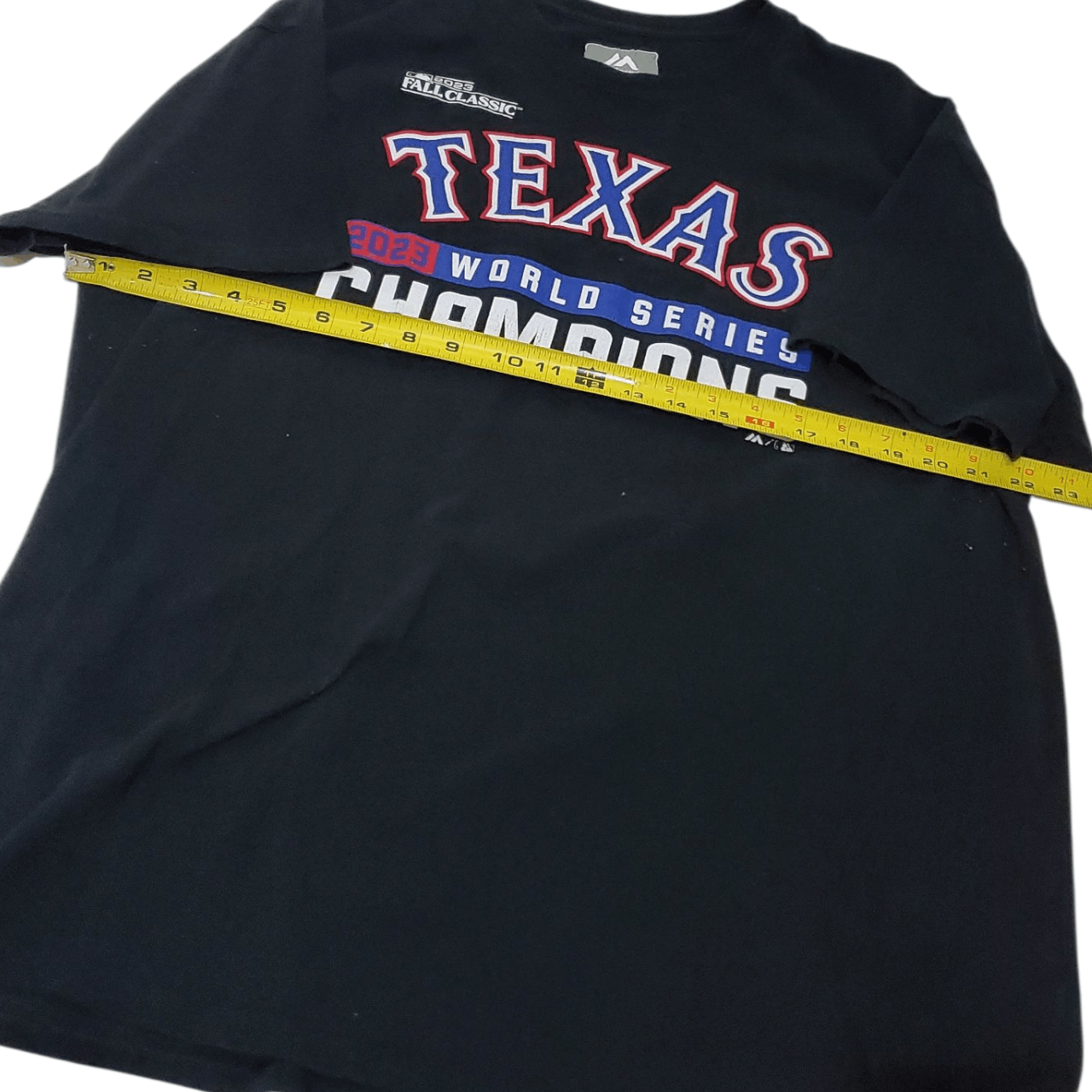 MLB 2023 Texas Rangers Script Championship T-Shirt Size US XL / EU 56 / 4 - 5 Thumbnail