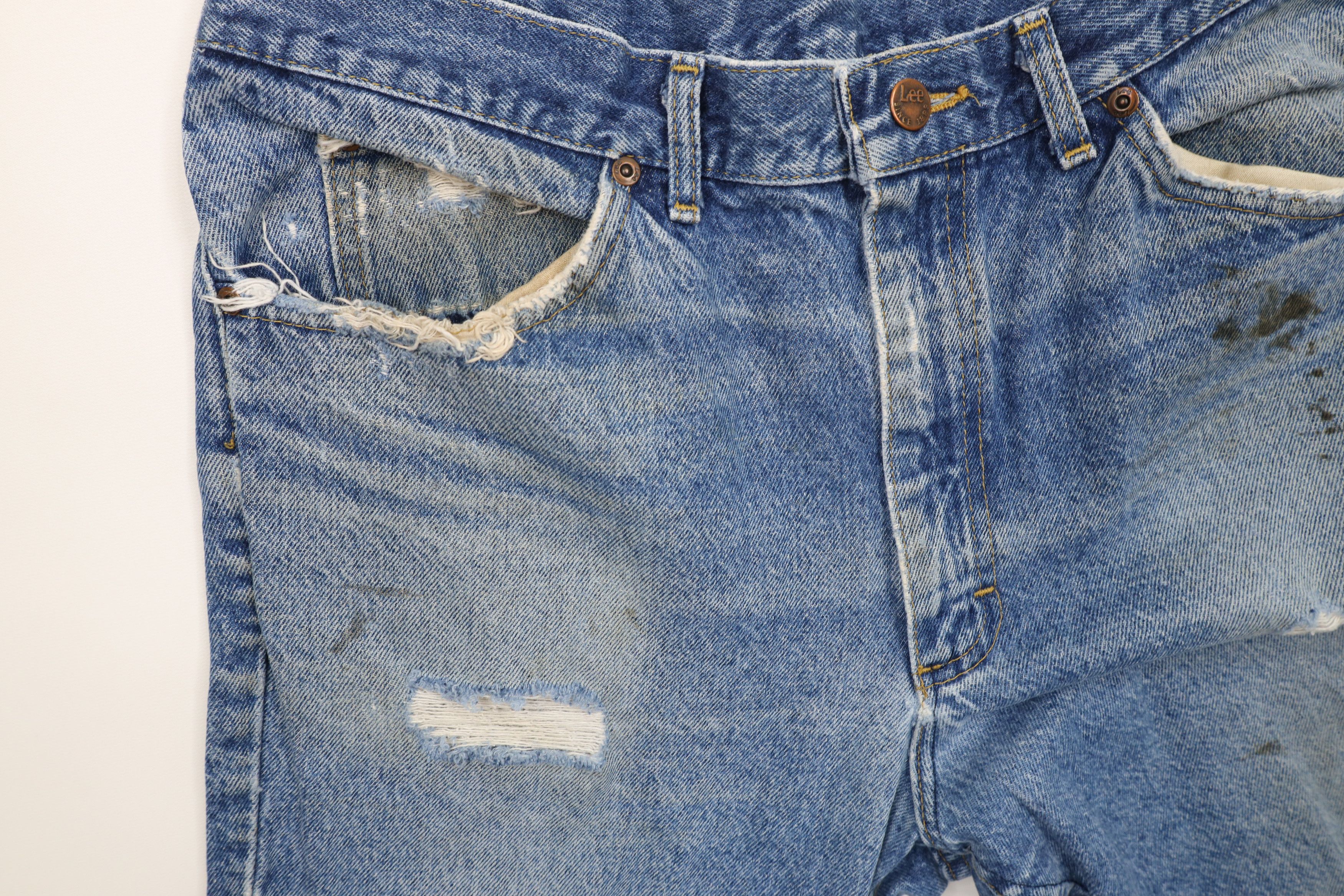 Lee Vintage 90s Lee Straight Leg Denim Jeans Blue Cotton USA Size US 34 / EU 50 - 9 Thumbnail