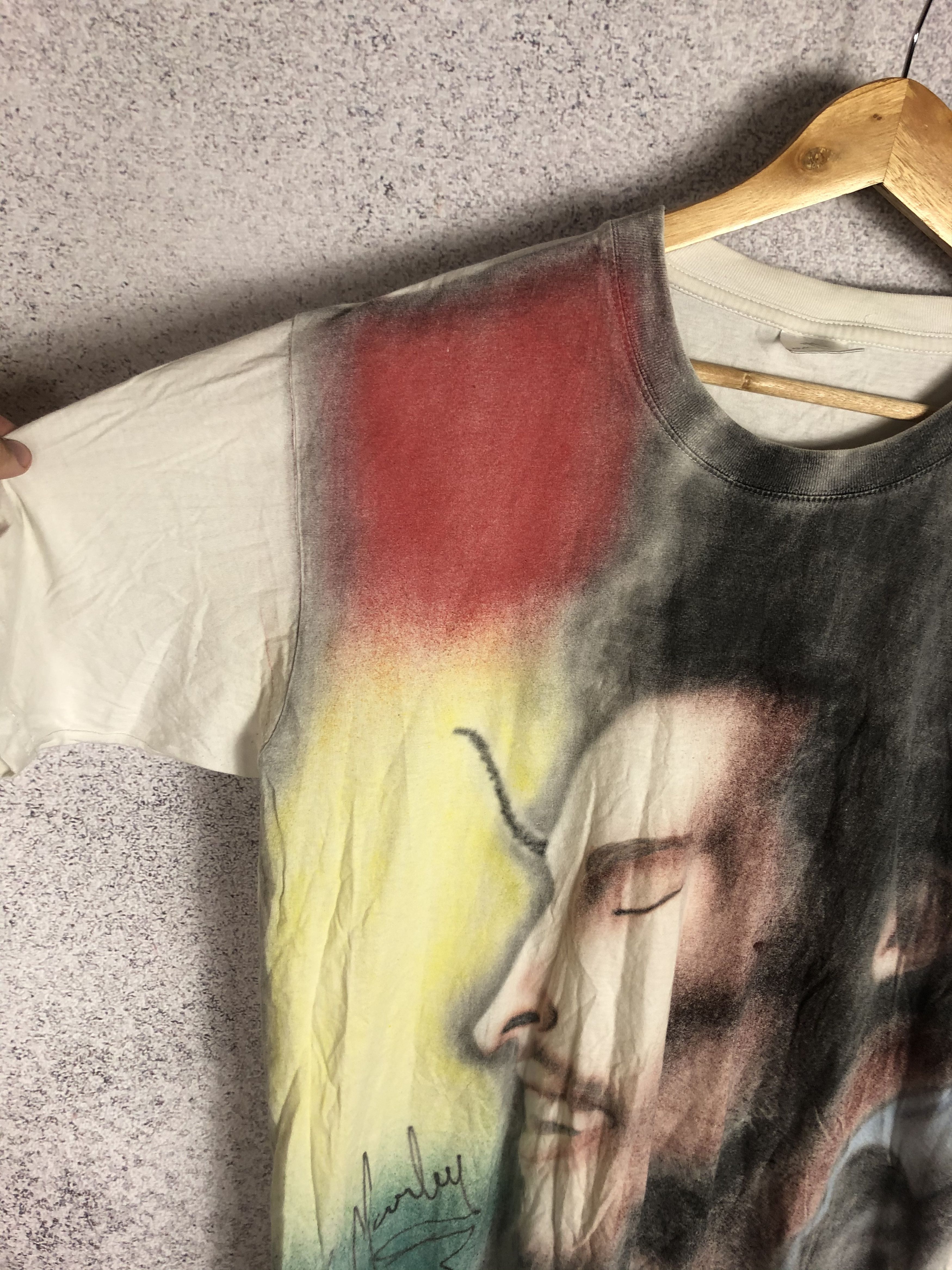 Bob Marley Vintage Bob Marley Rastaman Overprint 90s Band T Shirt Size US XXL / EU 58 / 5 - 3 Thumbnail