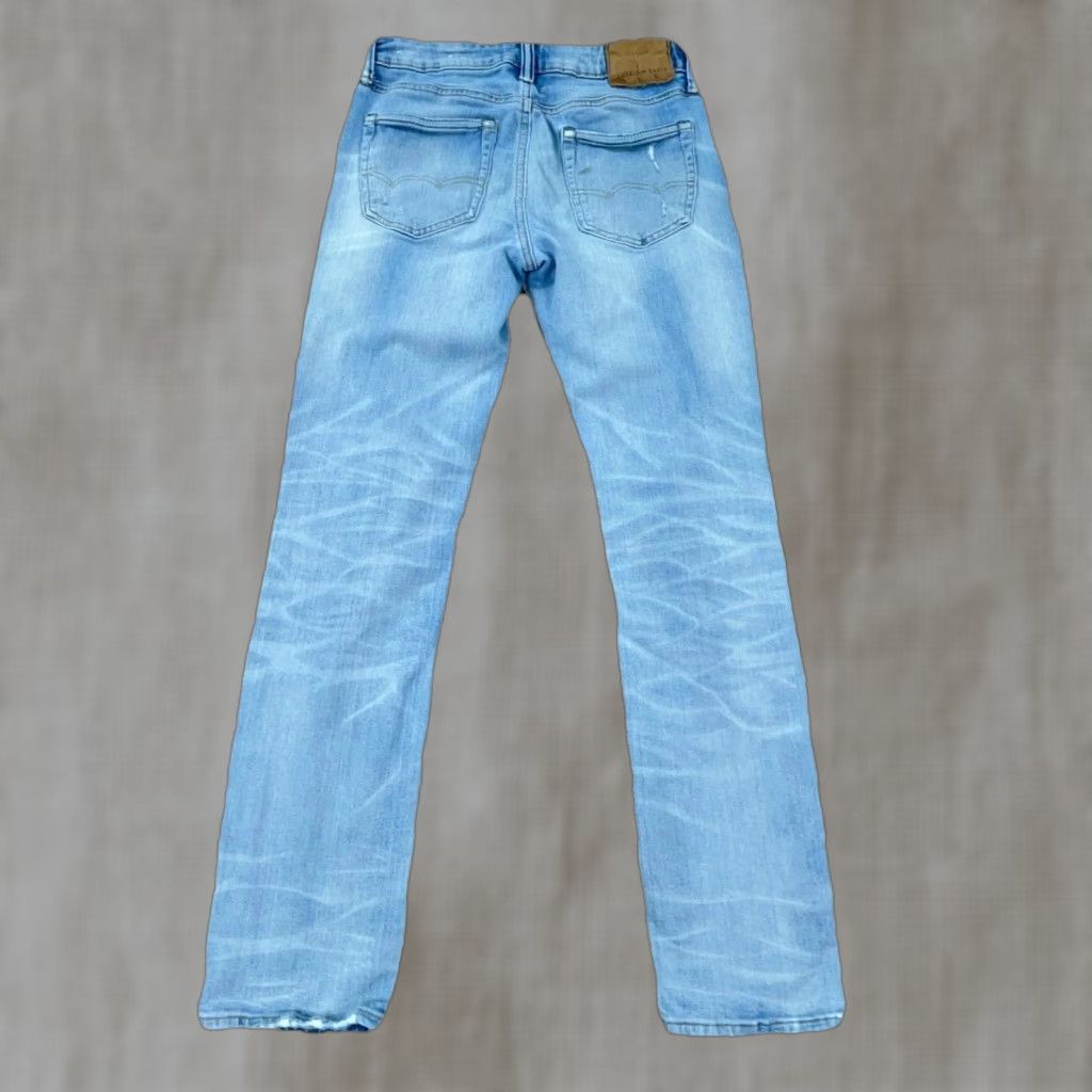 American Eagle Outfitters American Eagle Jeans Men 29x32 Slim Fit Med Wash Faded Ripped Holes Airflex Z Size US 29 - 1 Thumbnail