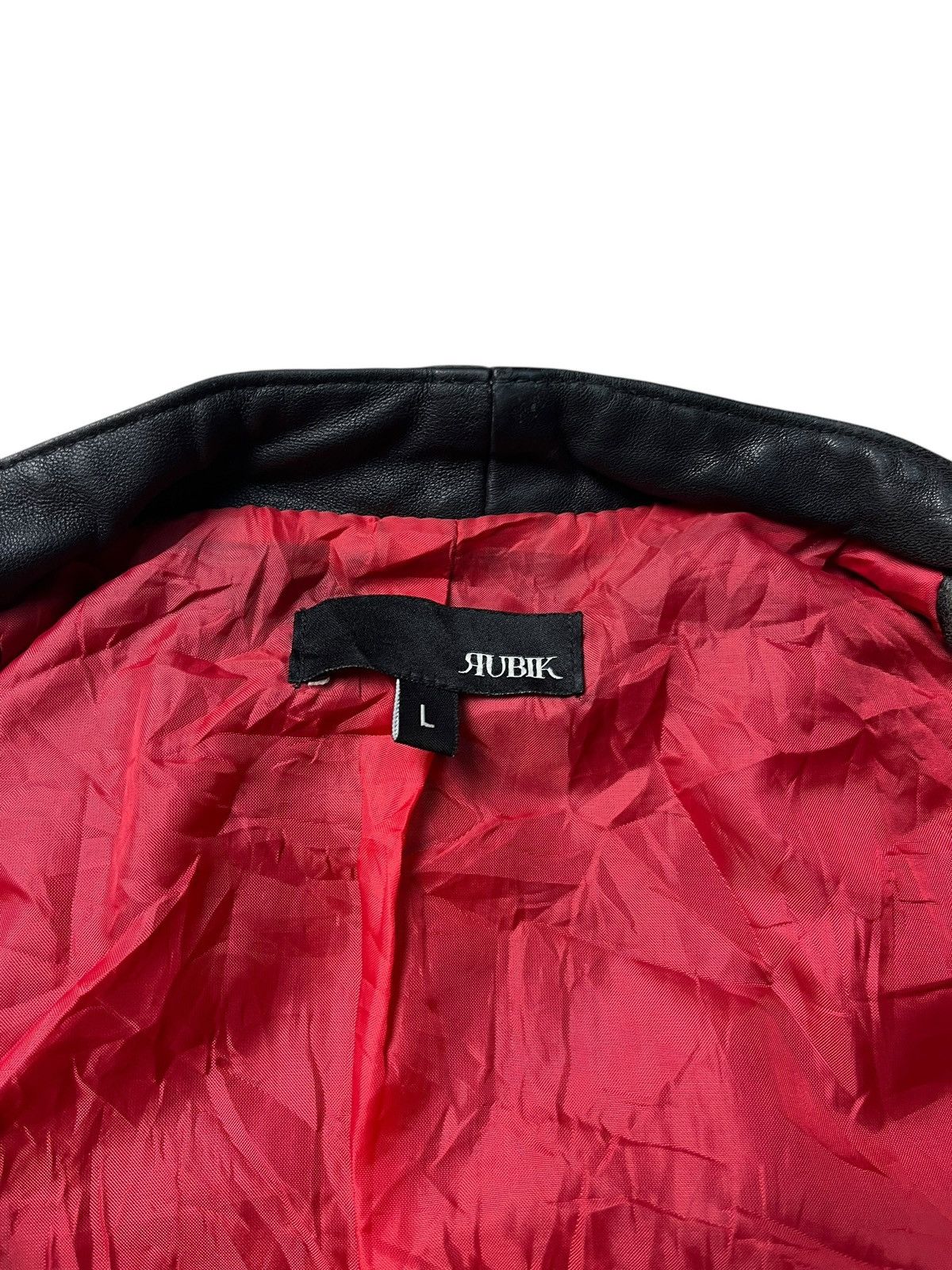 If Six Was Nine RUBIK GENUINE LEATHER LGB STYLE ZIPPED UP JACKET Size US L / EU 52-54 / 3 - 9 Thumbnail