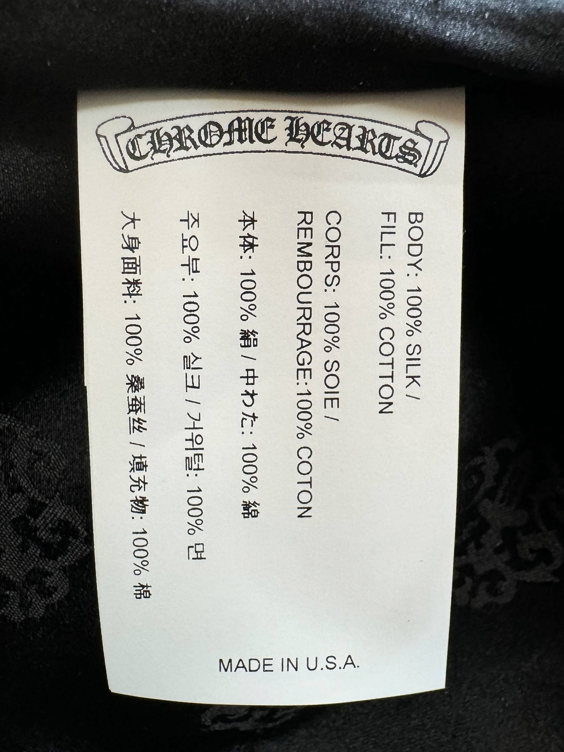 Chrome Hearts Chrome Hearts Satin Monogram Bucket Hat Black Silver Size ONE SIZE - 10 Thumbnail