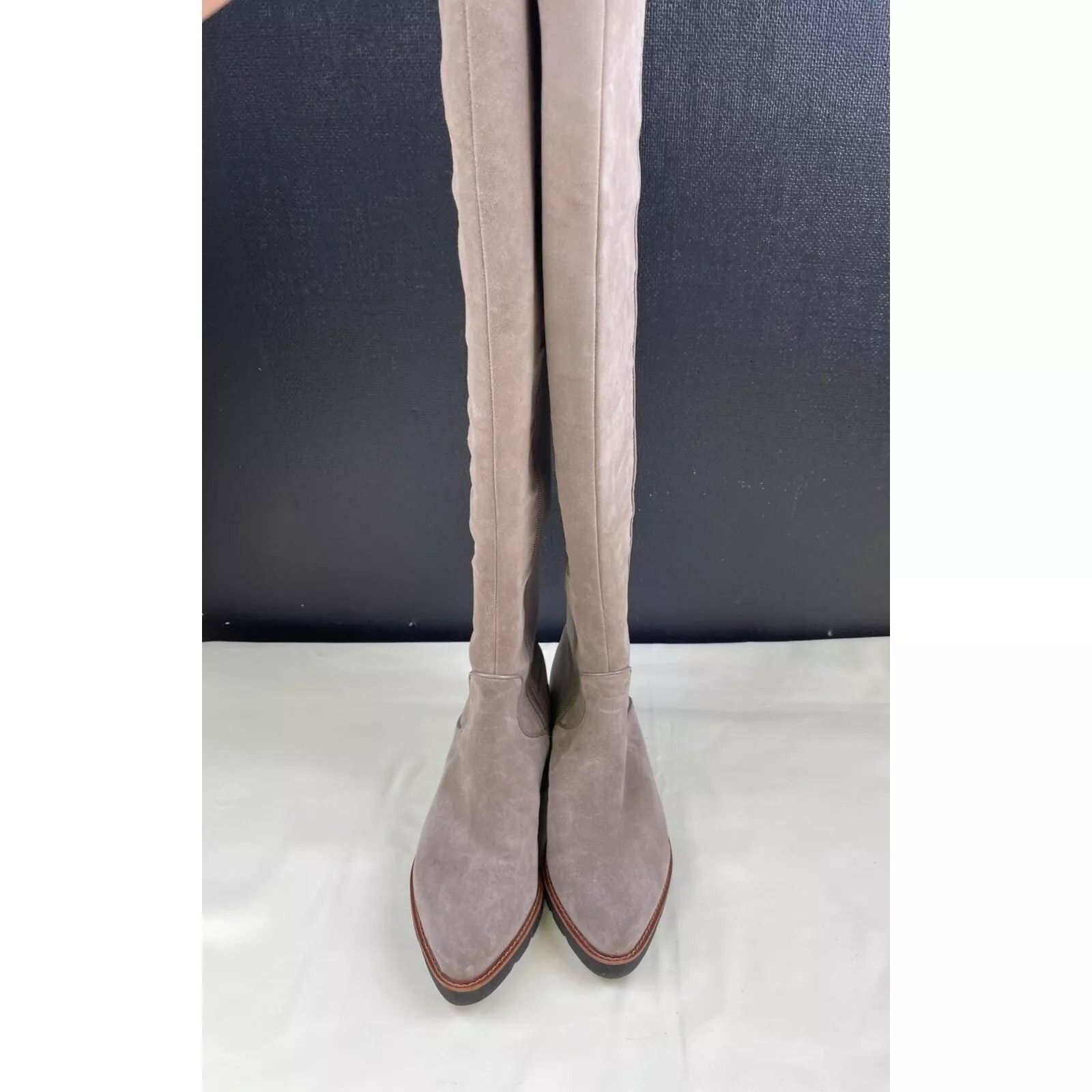 Franco Sarto Franco Sarto Women's Leather Tan Over the Knee Boots Shoes S Size US 5.5 / IT 35.5 - 2 Thumbnail