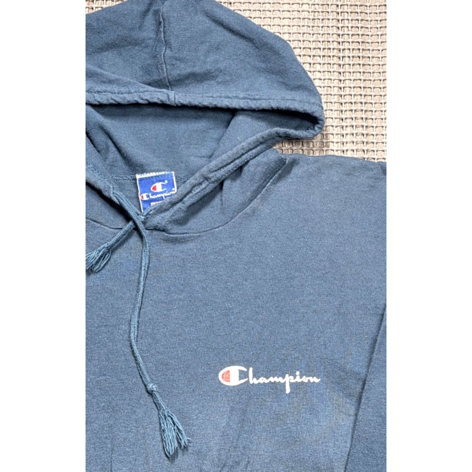 Champion VINTAGE Champion Shirt Long Sleeve M Blue Logo Hooded 80s 90s Distressed Sports Mens Size US M / EU 48-50 / 2 - 3 Thumbnail