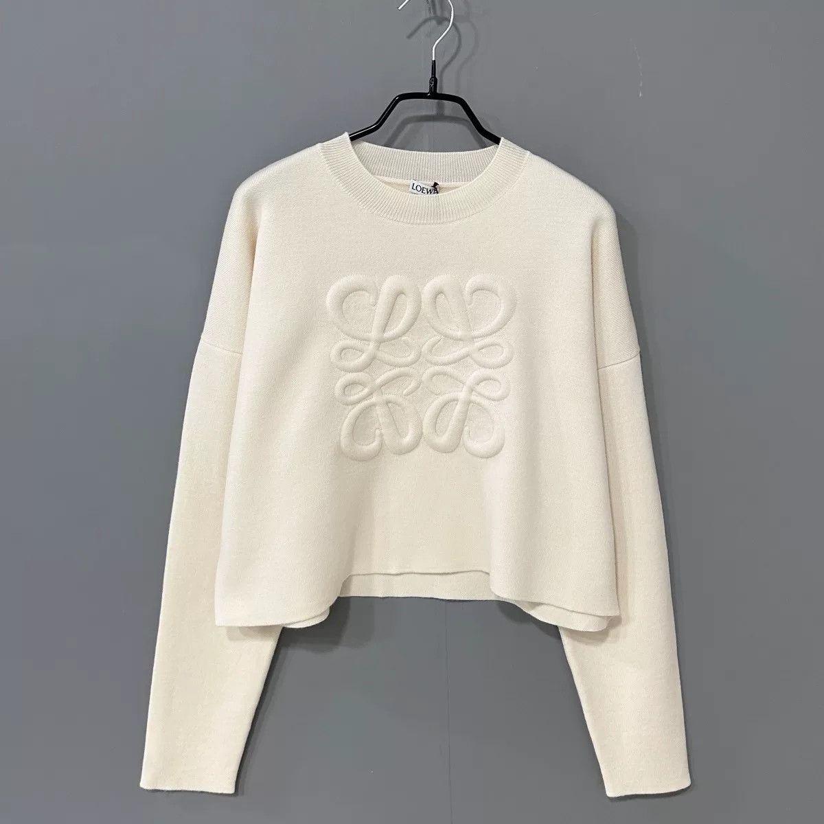 Loewe loewe white logo sweater size S Size S / US 4 / IT 40 - 1 Thumbnail