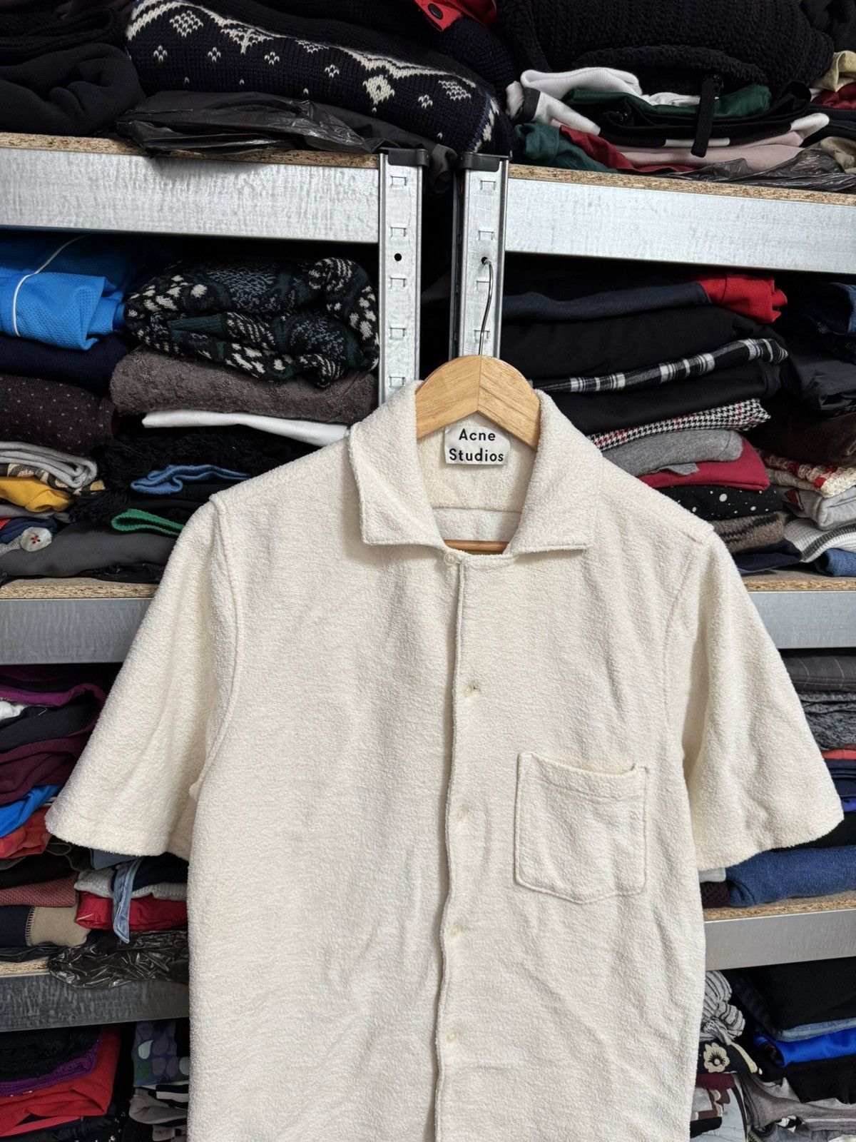 Acne Studios Acne Studios Terry Cloth Button Up Shirt Short Sleeve Tee Size US S / EU 44-46 / 1 - 4 Thumbnail