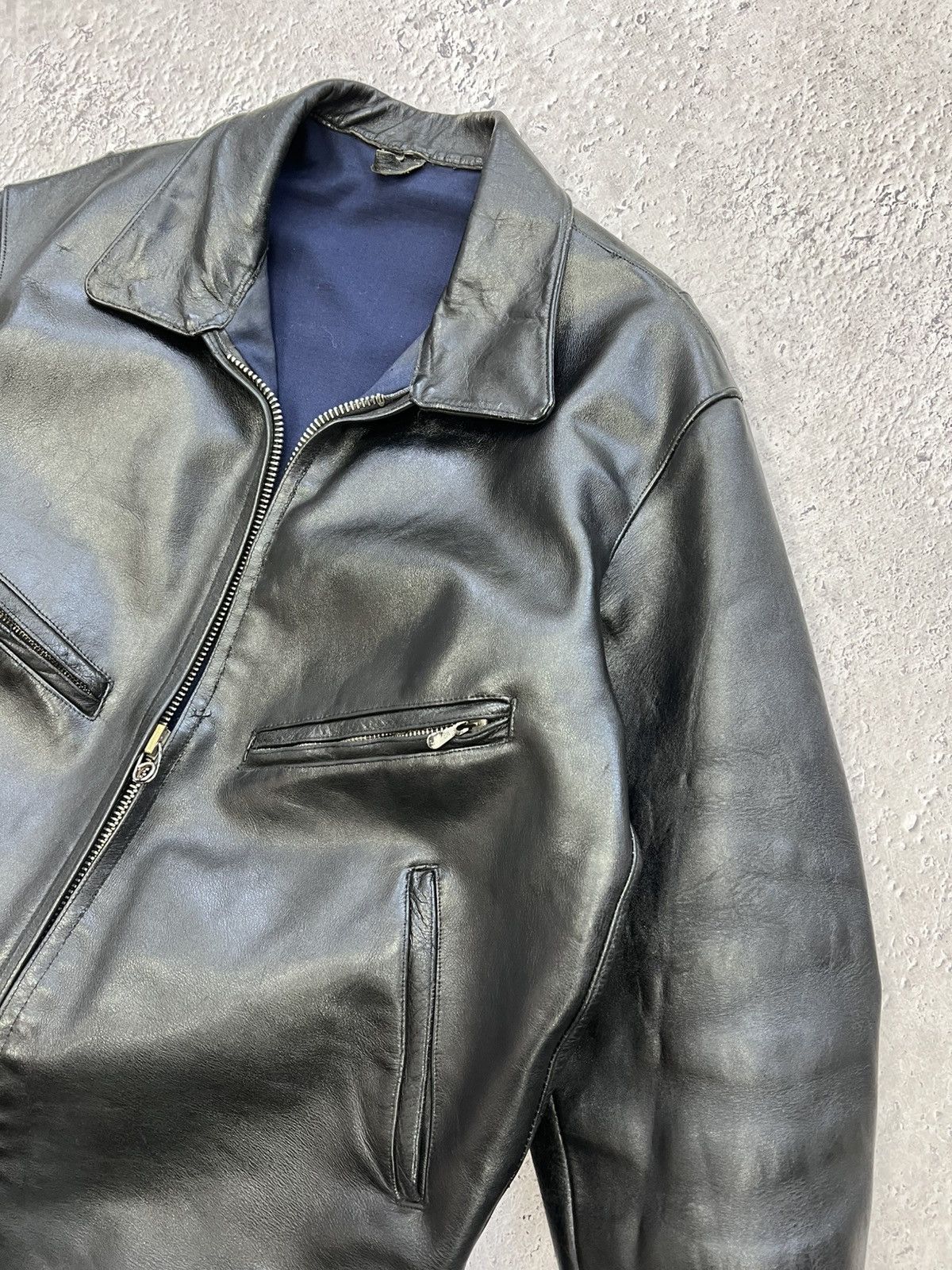 Vintage Vintage Y2K Oversized Biker Racing Track Leather Jacket Size US L / EU 52-54 / 3 - 6 Thumbnail