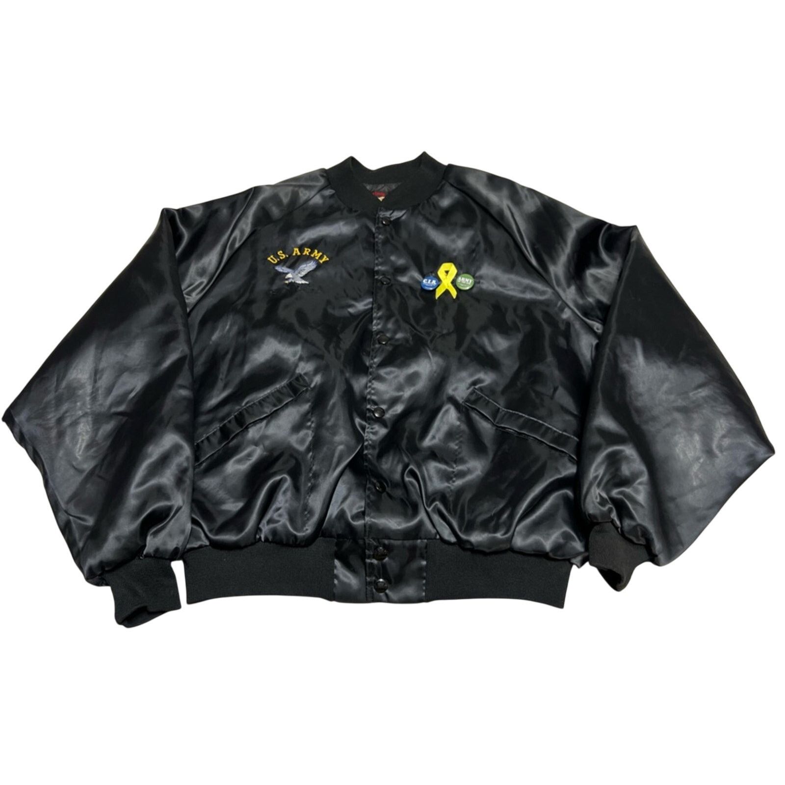 Other VTG King Louie US Army XL Black Satin Bomber Jacket Size US XL / EU 56 / 4 - 2 Thumbnail