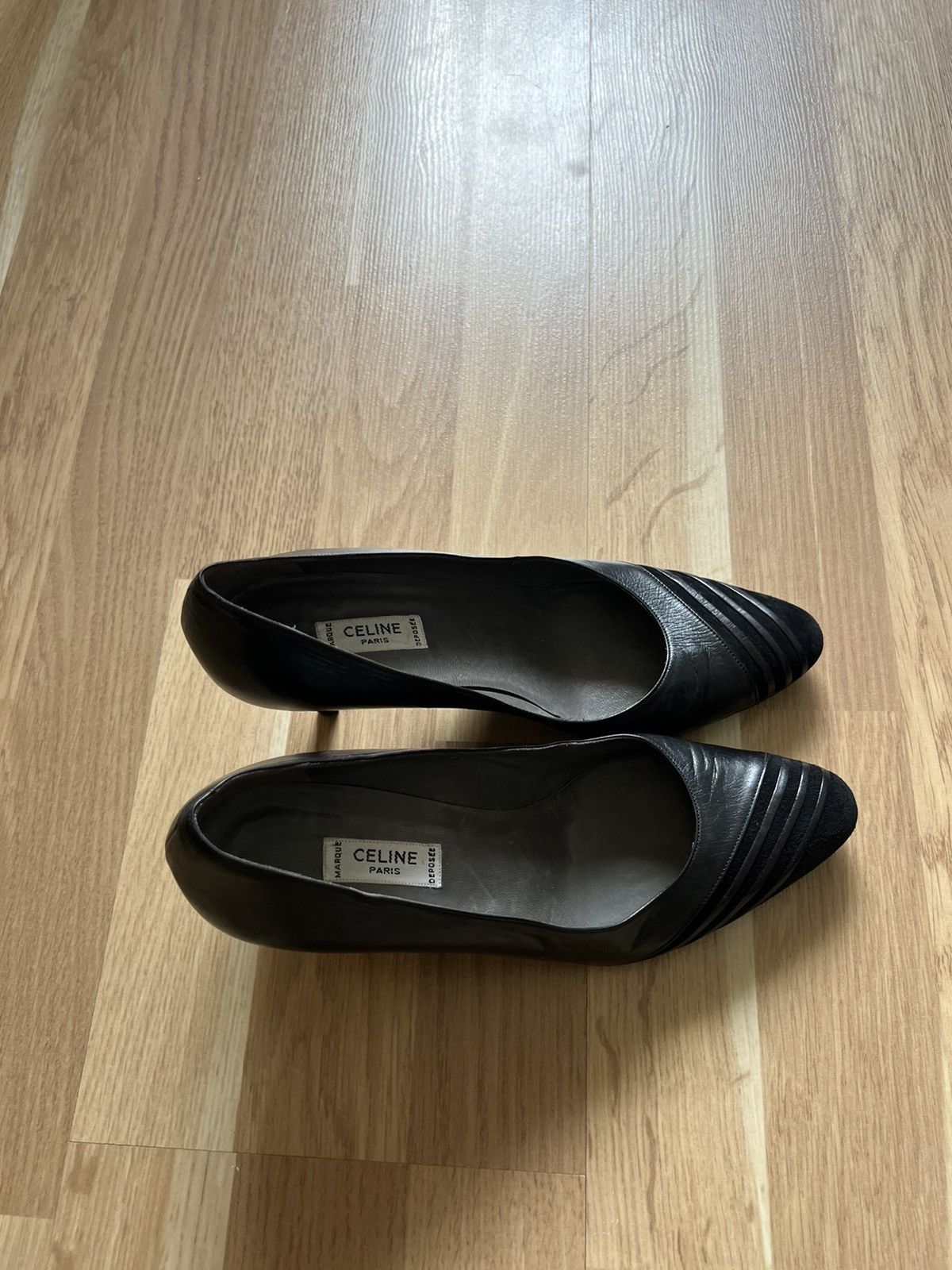 Celine × Vintage Celine vintage high heels shoes avant garde 90s fait main Size US 7.5 / IT 37.5 - 2 Thumbnail