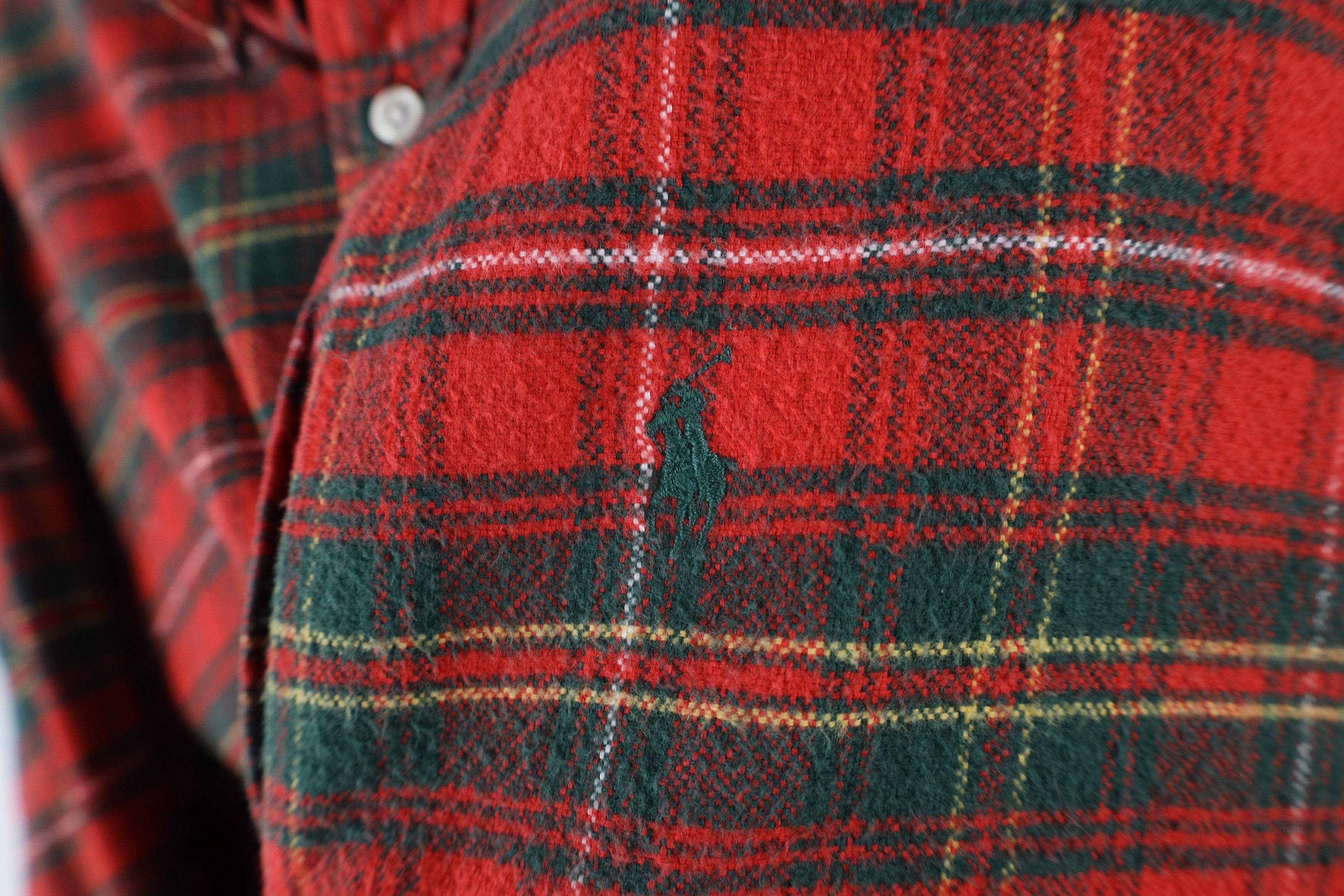 Ralph Lauren × Vintage Vintage 90s Ralph Lauren Heavyweight Button Down Shirt Size US XL / EU 56 / 4 - 4 Thumbnail