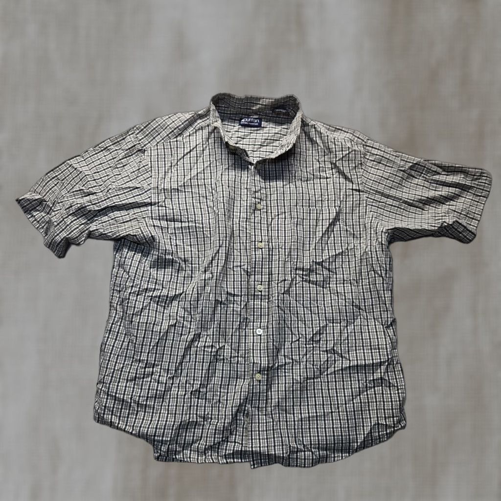 Vintage Puritan Shirt Plaid Button-Up Short Sleeve Adult XL Brown Plaid Checkered Cotton Blend USA Classic Casual Shirt Mens XL Size US XL / EU 56 / 4 - 1 Thumbnail