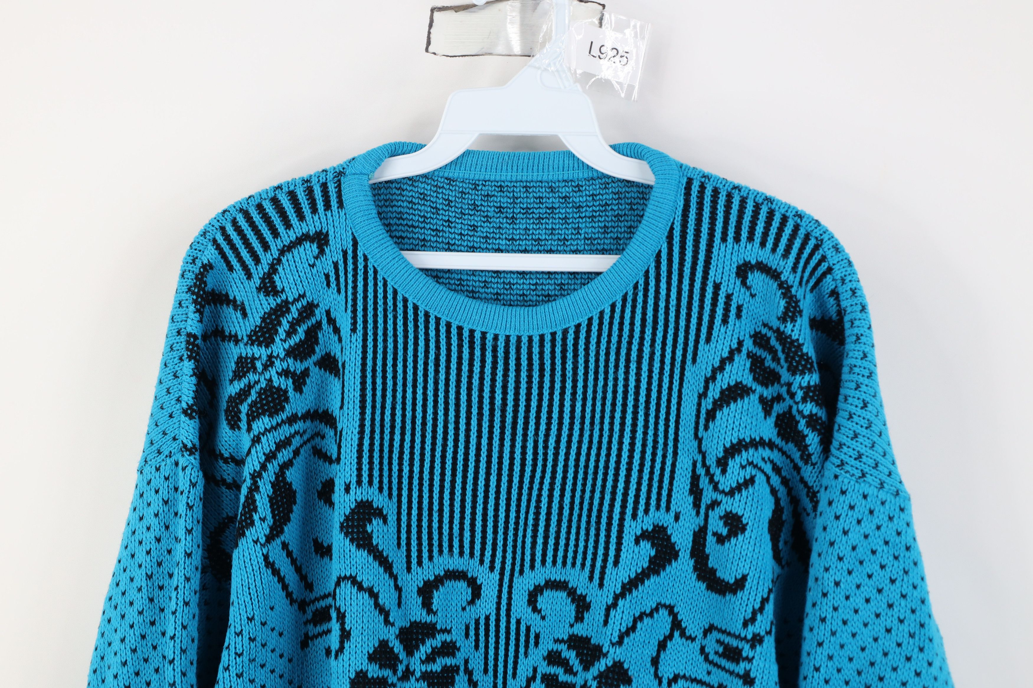 Vintage Vintage 80s 90s Streetwear Fair Isle Knit Sweater Blue Size XL / US 12-14 / IT 48-50 - 2 Thumbnail