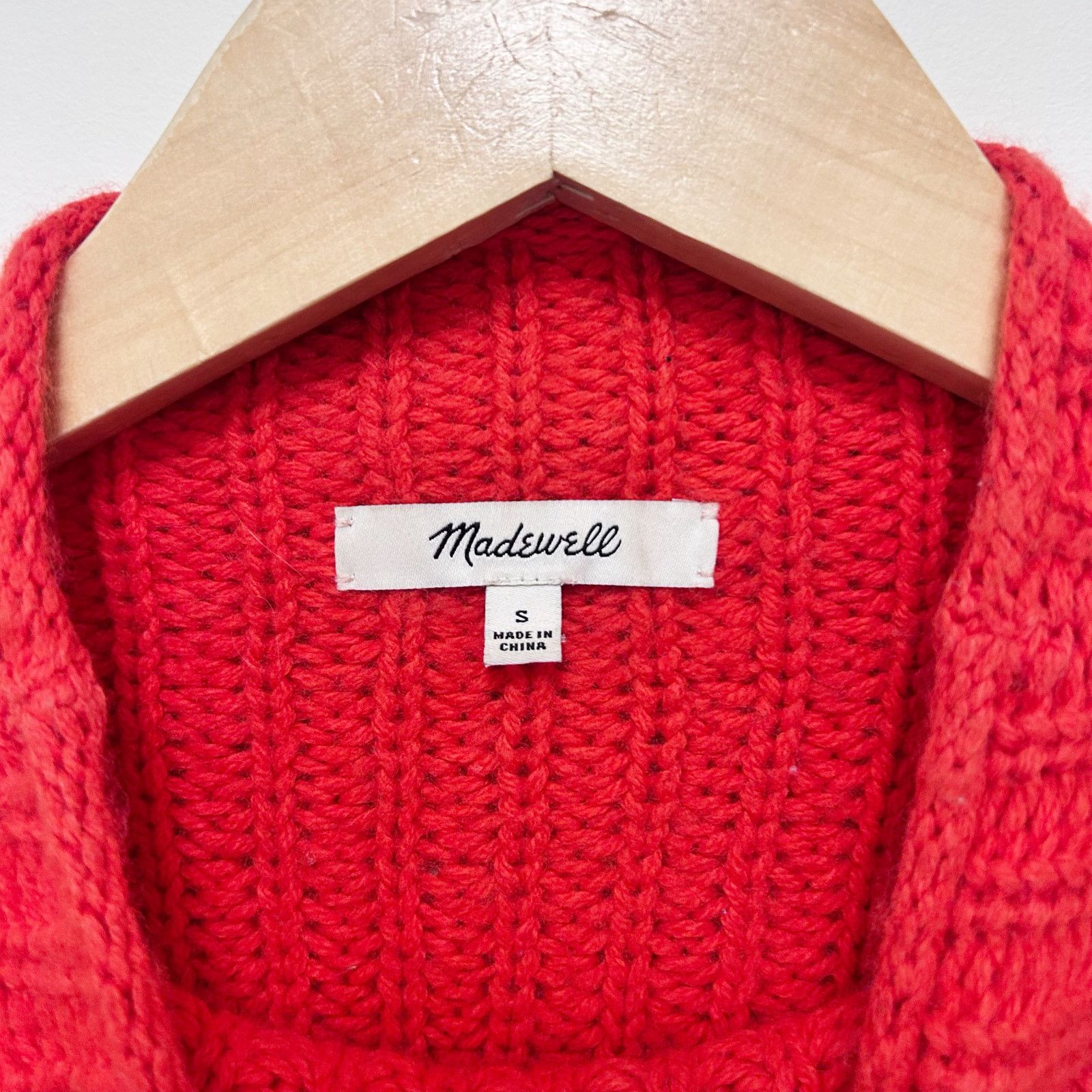 Madewell Madewell Mock Neck Side Bottom Chunky Knit Sweater Sz S Size S / US 4 / IT 40 - 5 Thumbnail