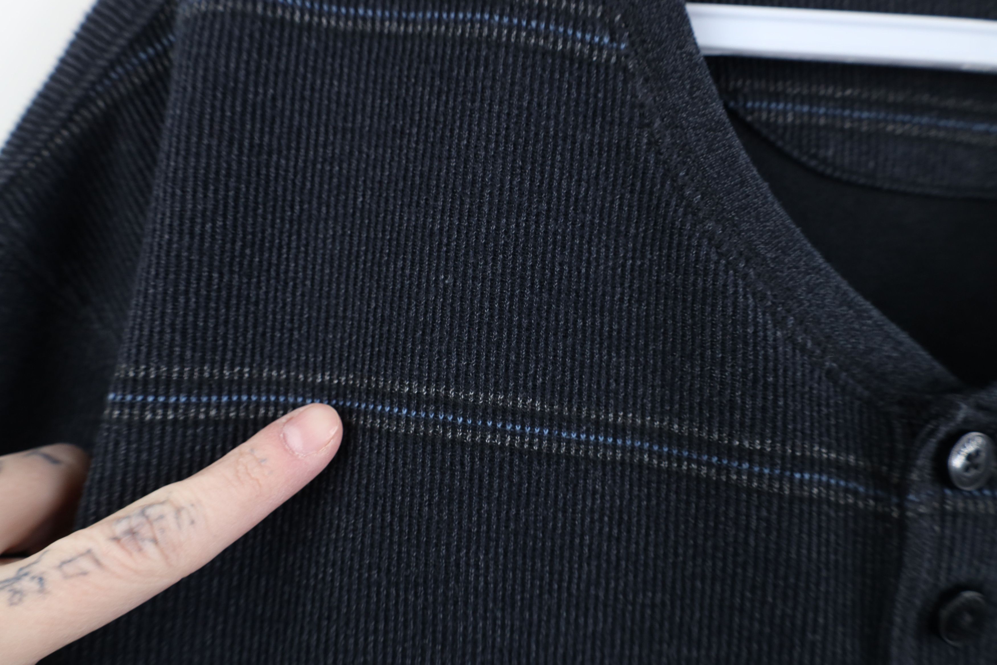Vintage Vintage 90s Y2K Streetwear Ribbed Knit Henley T-Shirt Size US XL / EU 56 / 4 - 7 Thumbnail