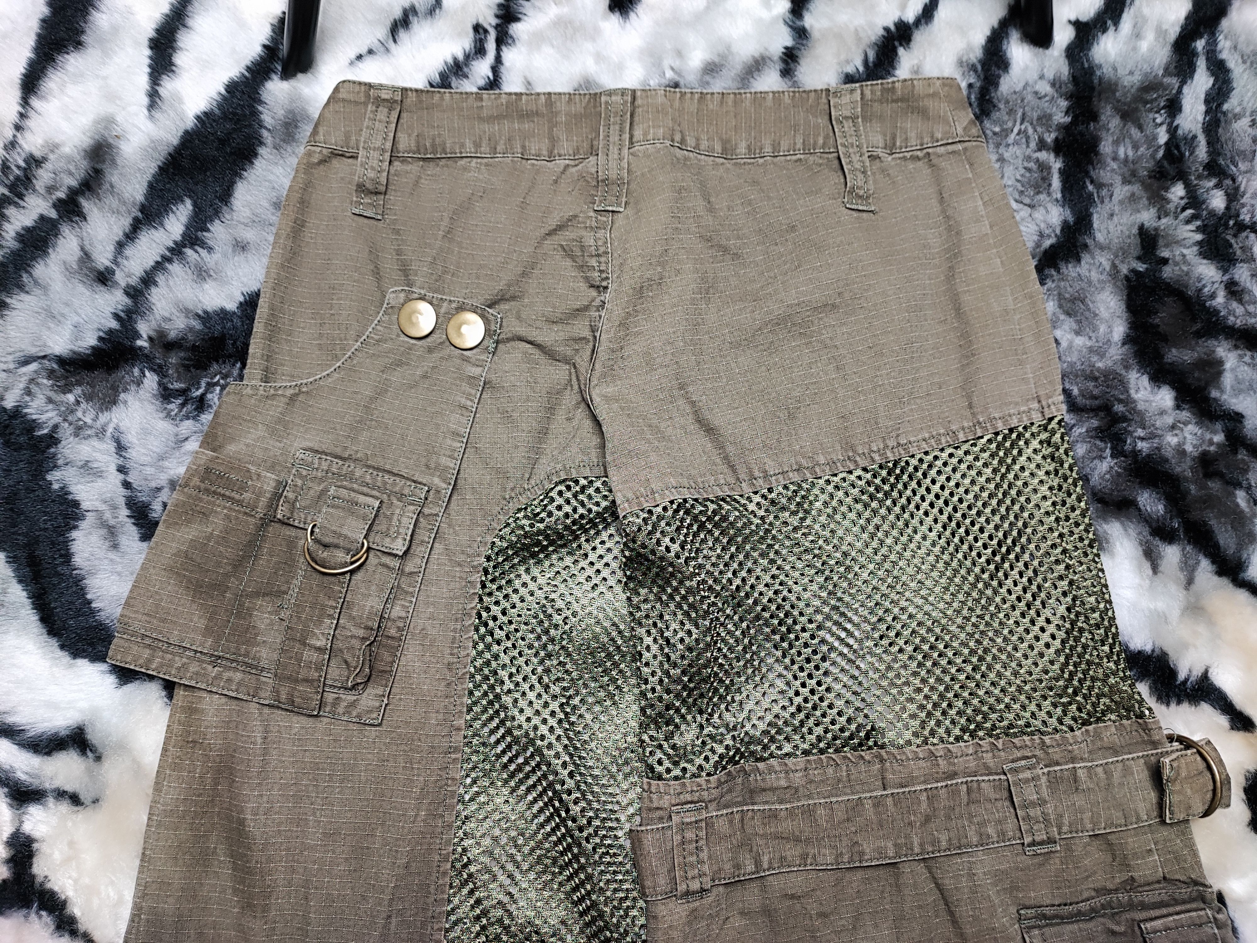 If Six Was Nine Vintage LB-03 Bondage Punk Cargo Mesh Military Pants Size US 28 / EU 44 - 19 Thumbnail