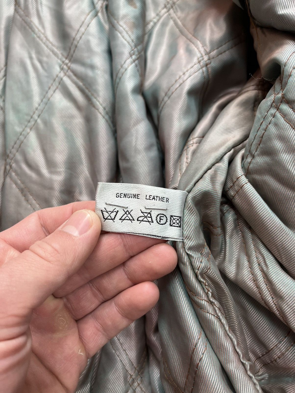 Leather Vintage Genuine Leather Jacket Wool Pattern Shearling 50 Size US M / EU 48-50 / 2 - 12 Thumbnail