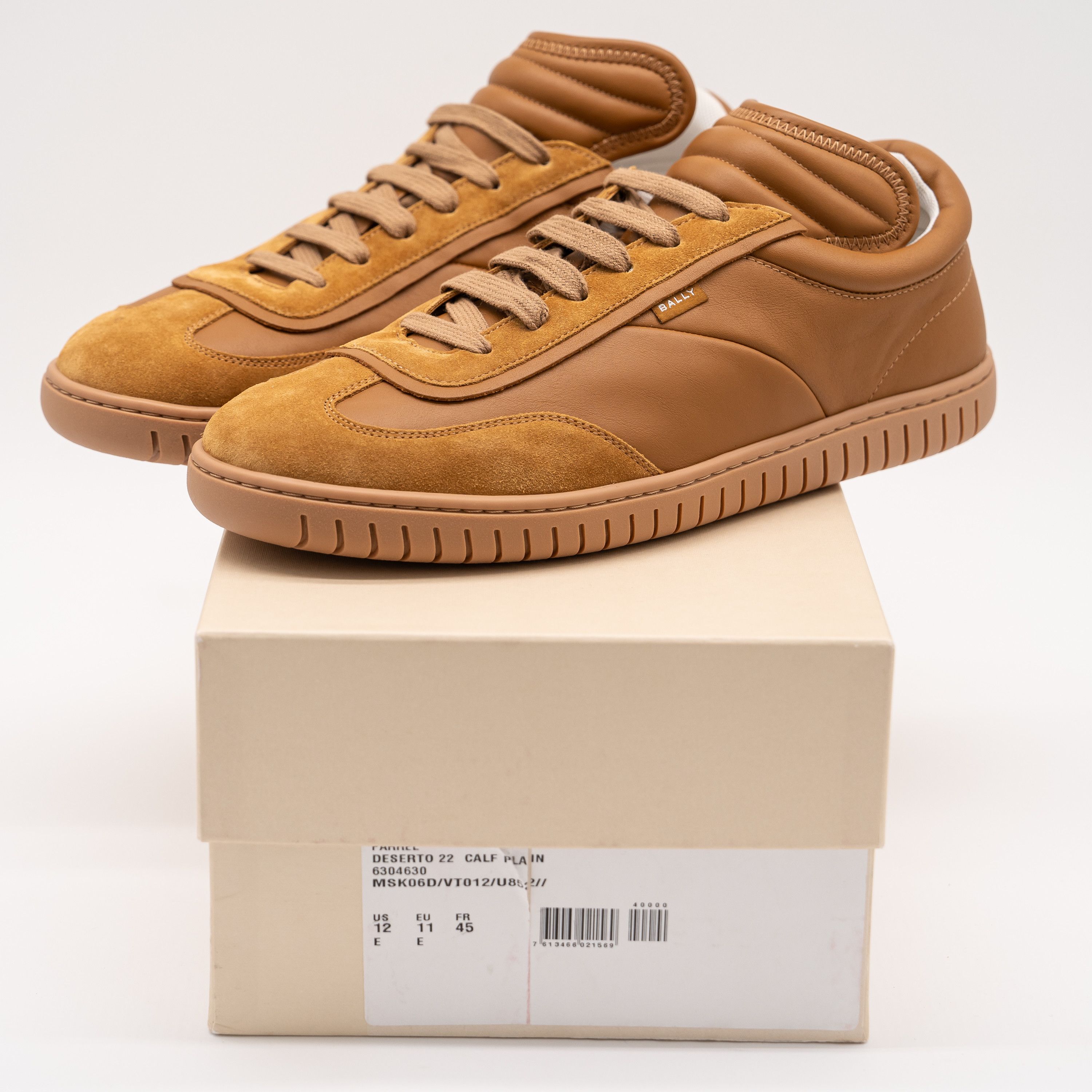 Bally 12 Bally Parrel Desert Brown Tan Suede Leather Sneakers Size US 12 / EU 45 - 12 Thumbnail