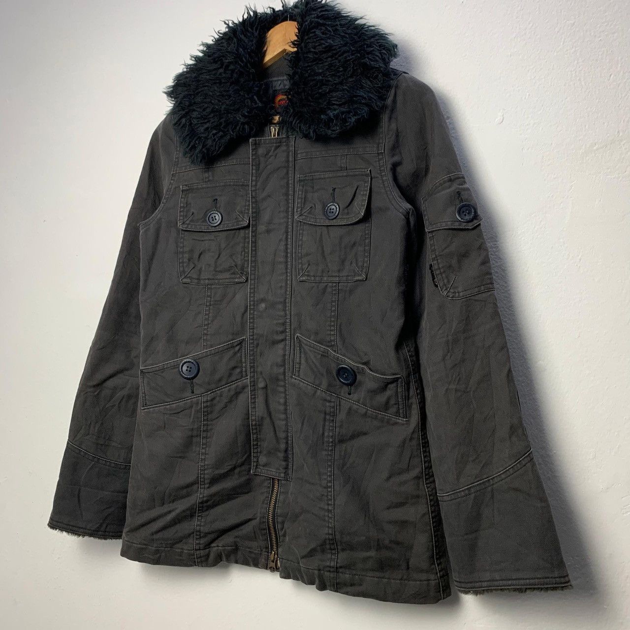 Hysteric Glamour VTG Hysteric Glamour Black Military Fur Collar Parka Jacket Size US S / EU 44-46 / 1 - 3 Thumbnail