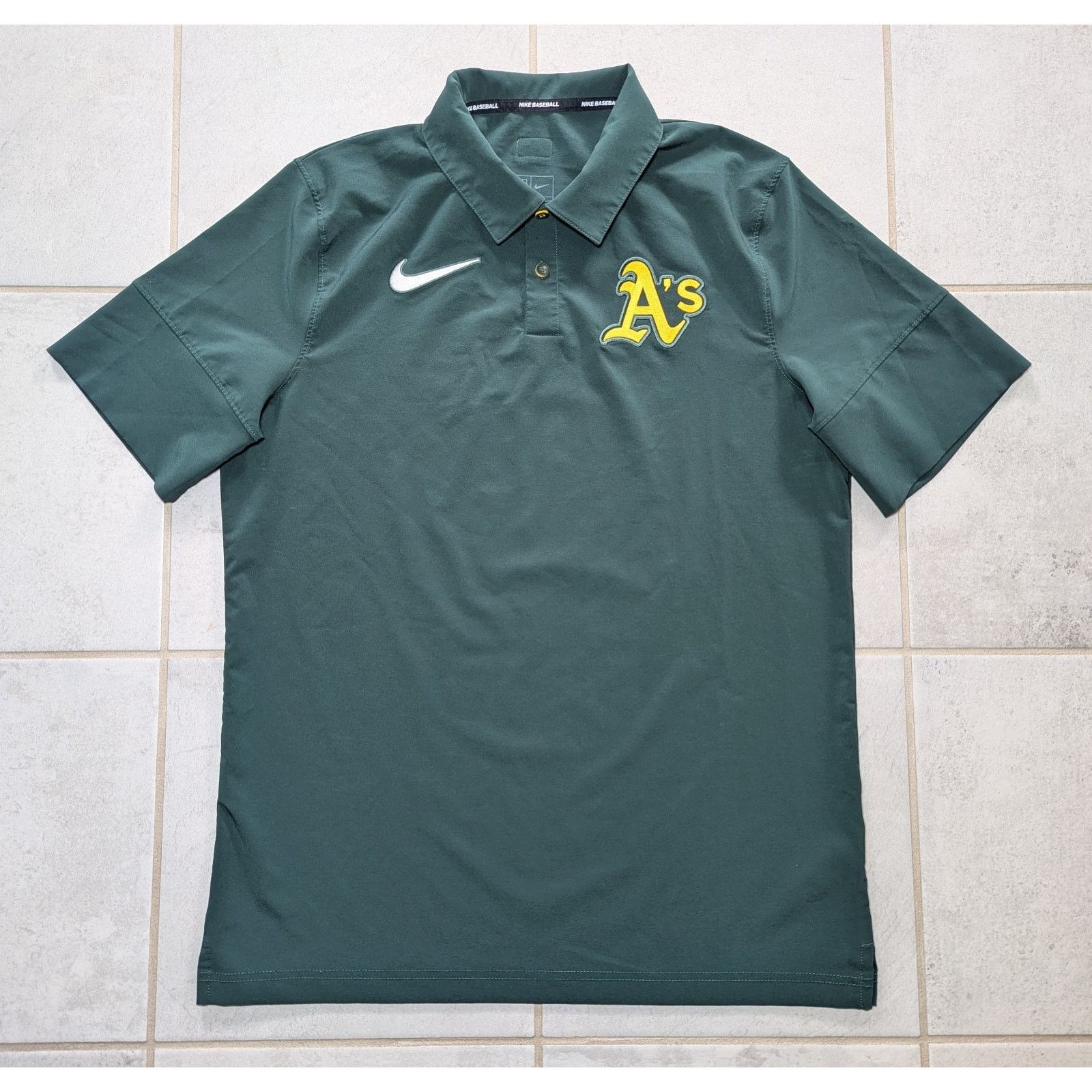 Nike Oakland Athletics Men's Medium Nike Baseball Polo Shirt MLB Size US M / EU 48-50 / 2 - 1 Thumbnail