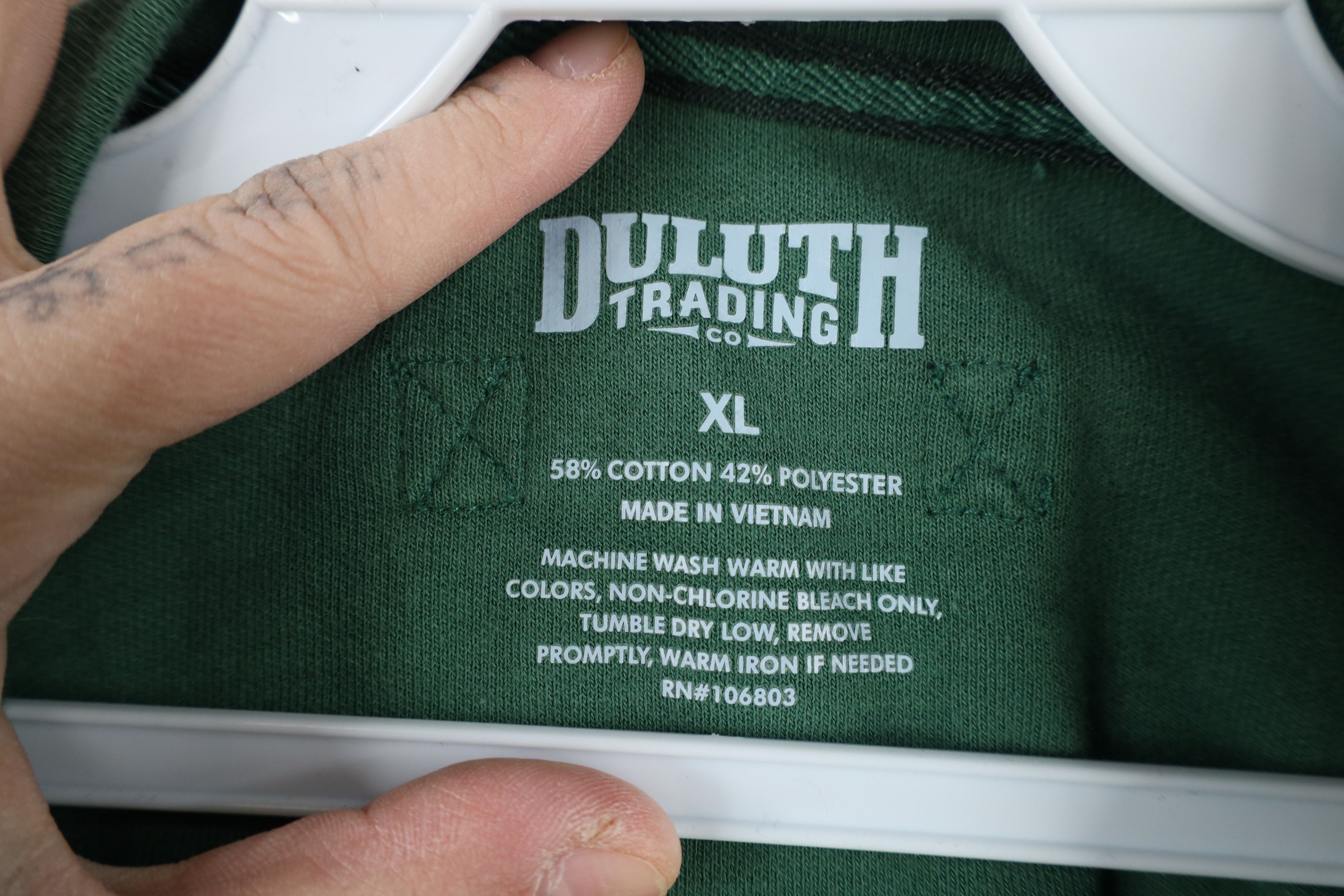 Duluth Trading Company × Vintage Duluth Trading Co Doubletime Thermal Knit Sweatshirt Green Size US XL / EU 56 / 4 - 9 Thumbnail