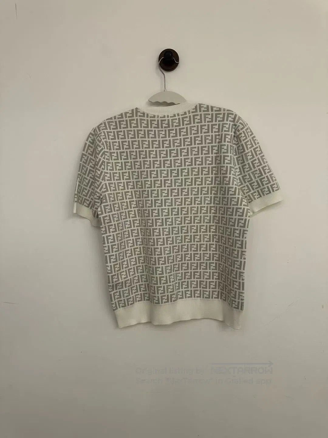 Fendi Fendi Gray All-Over Print Knit Tee. Size US S / EU 44-46 / 1 - 2 Thumbnail