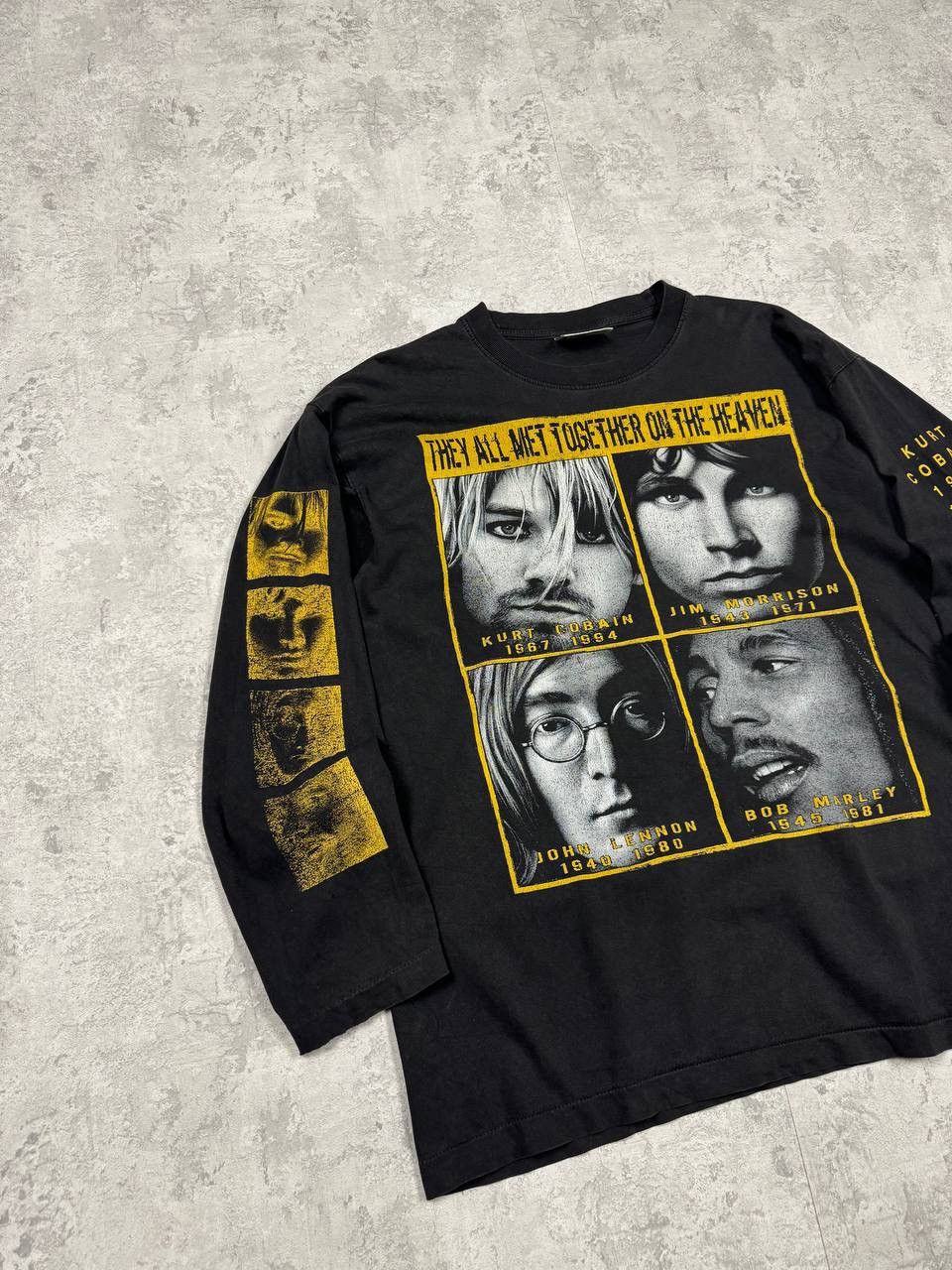 Band Tees Vintage They All Met Together On The Heaven Black Longsleeve Size US XL / EU 56 / 4 - 2 Thumbnail