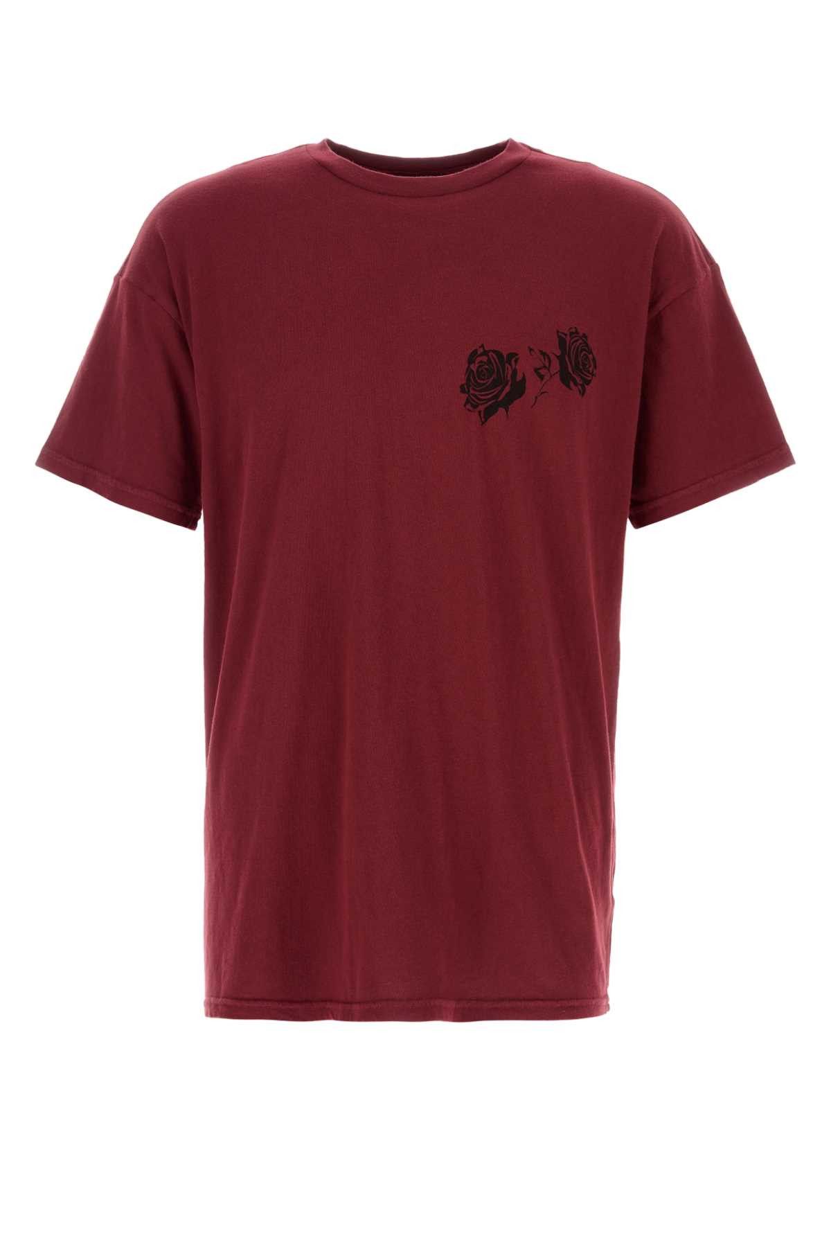 Willy Chavarria Burgundy Cotton Willy Label T-Shirt Size US L / EU 52-54 / 3 - 1 Thumbnail