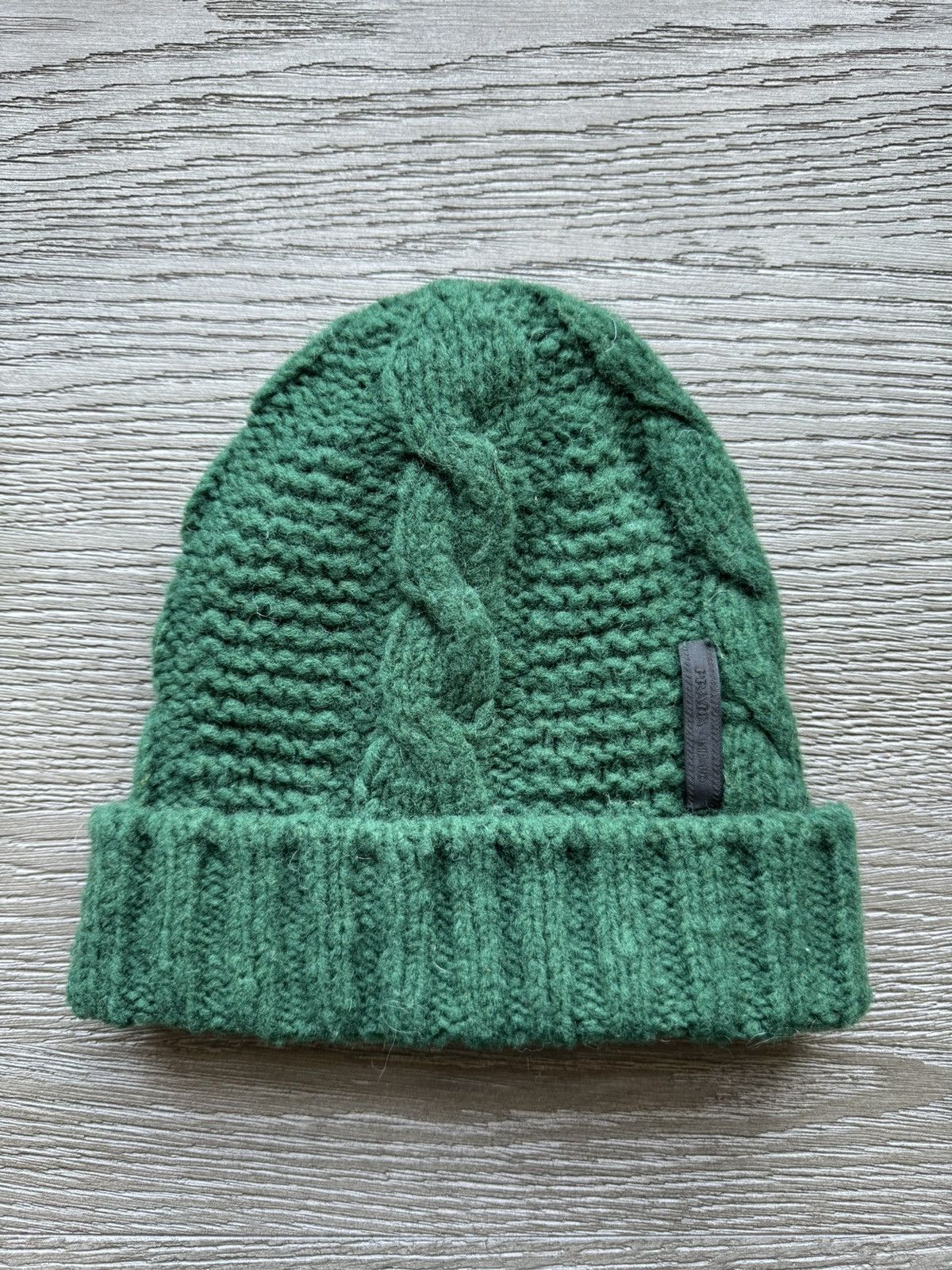 image of 2000’S - 2010’S Prada Green Knit Beanie, Women's