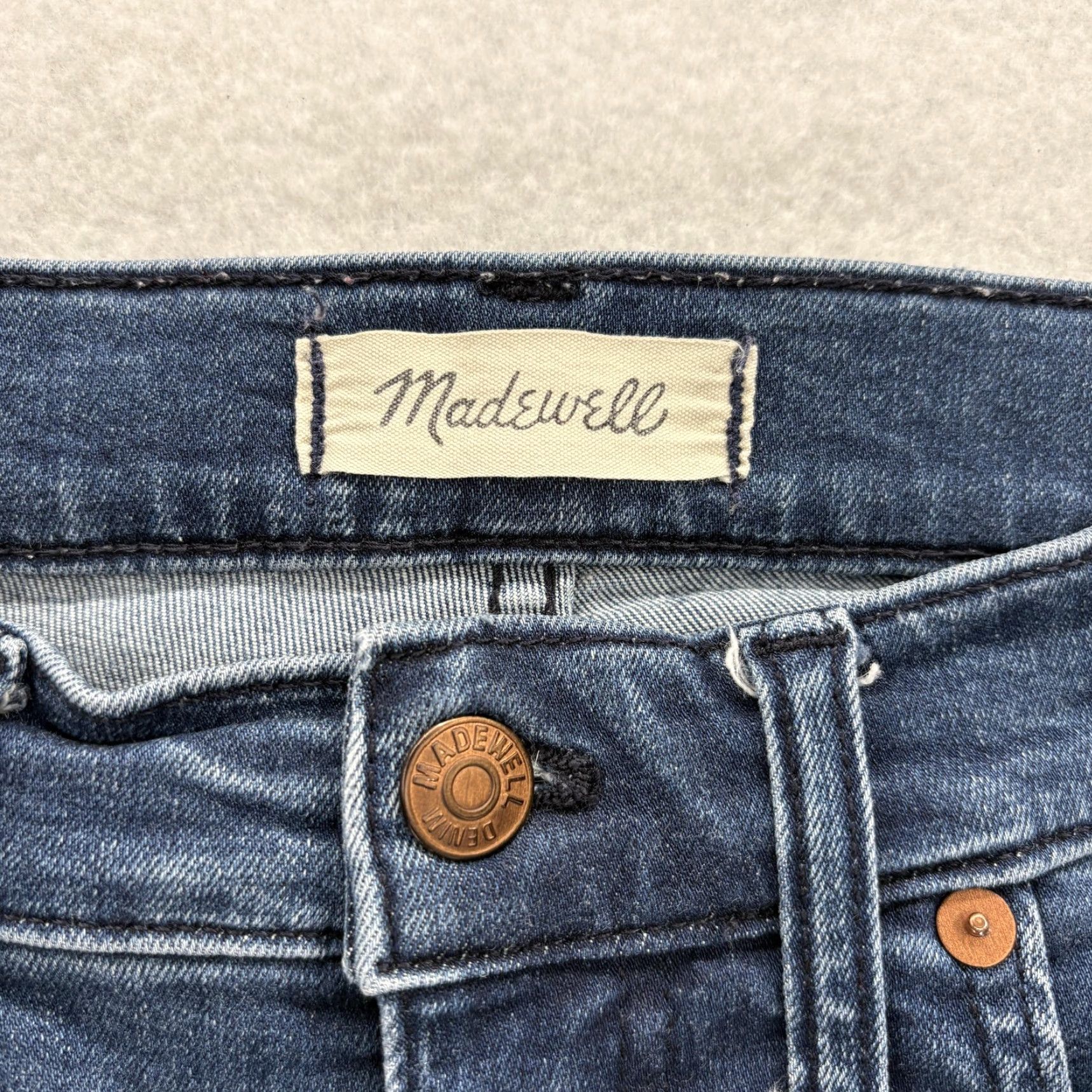 Madewell Madewell Jeans Womens 28 Blue Mid Rise Stovepipe Straight Leg Stretch Denim Size 28" / US 6 / IT 42 - 4 Thumbnail