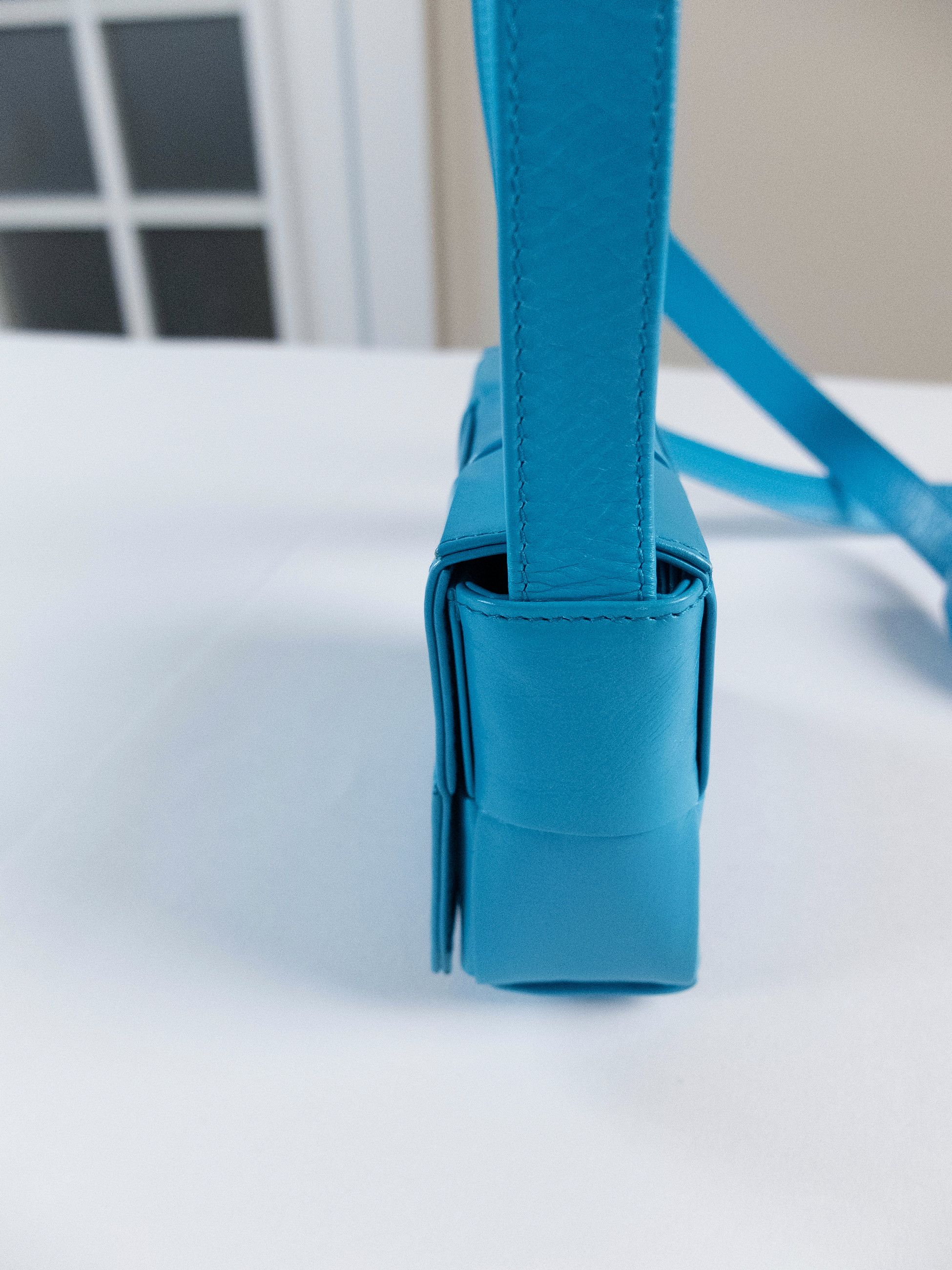 Bottega Veneta BOTTEGA VENETA Candy Cassette blue paper leather mini bag Size ONE SIZE - 9 Thumbnail