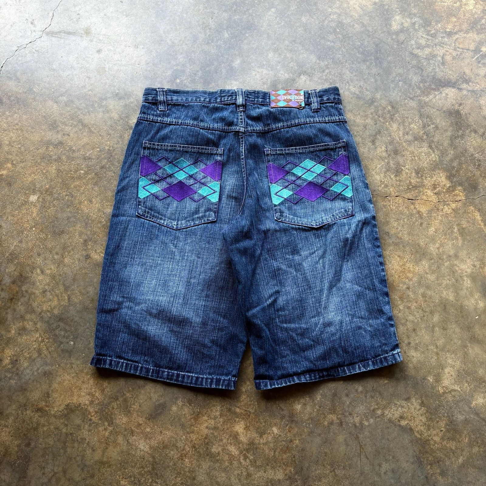 Southpole Vintage Southpole Style Baggy Evolution Denim Jorts Size US 38 / EU 54 - 1 Thumbnail