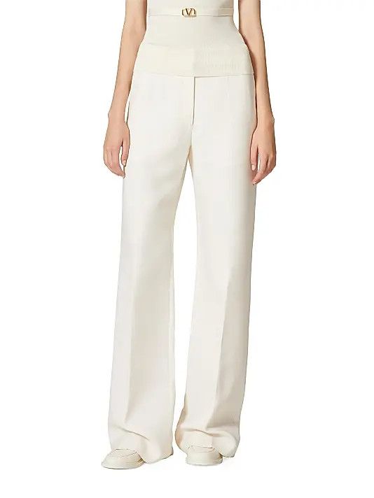 Valentino o1y0326 Casual Pant in Ivory Size 30" / US 8 / IT 44 - 3 Thumbnail