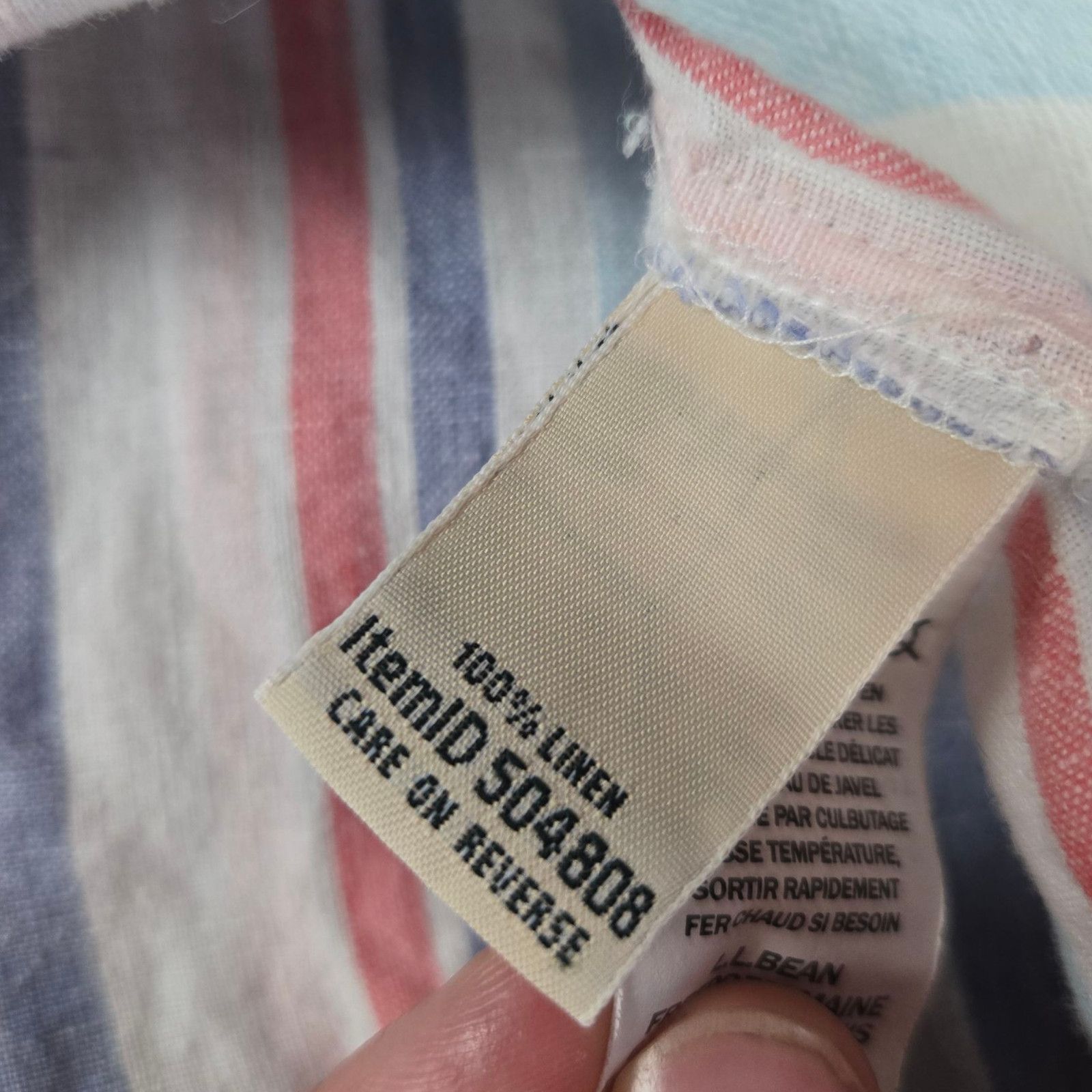 L.L. Bean L.L. Bean 100% Linen Blue White Stripe Tunic Size Small Size S / US 4 / IT 40 - 6 Thumbnail