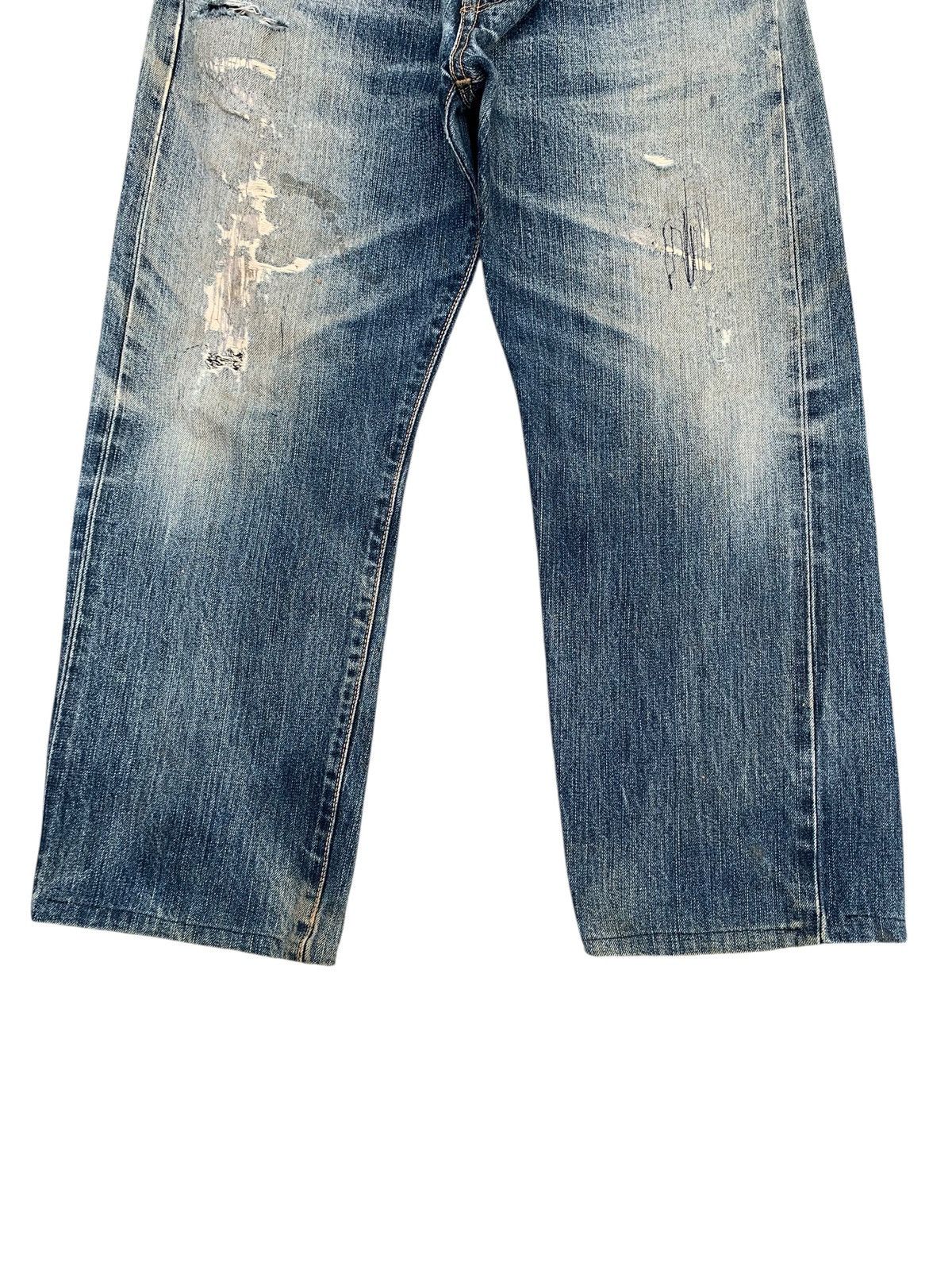 Edwin VINTAGE EDWIN 505 SELVEDGE FADED & RUSTY DISTRESSED DENIM Size US 32 / EU 48 - 7 Thumbnail