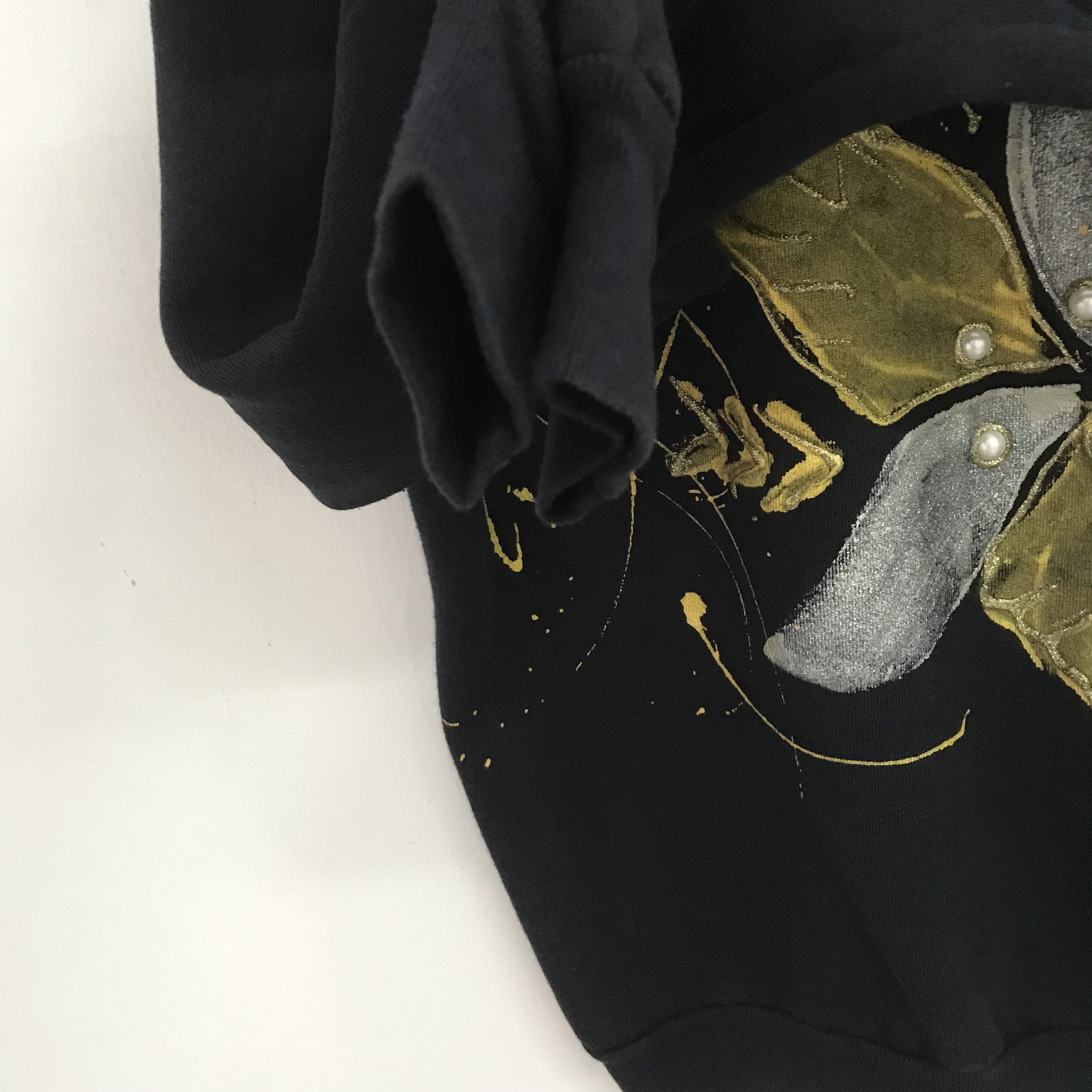 Vintage vintage dark flower sweatshirt - 415 Size US L / EU 52-54 / 3 - 5 Thumbnail
