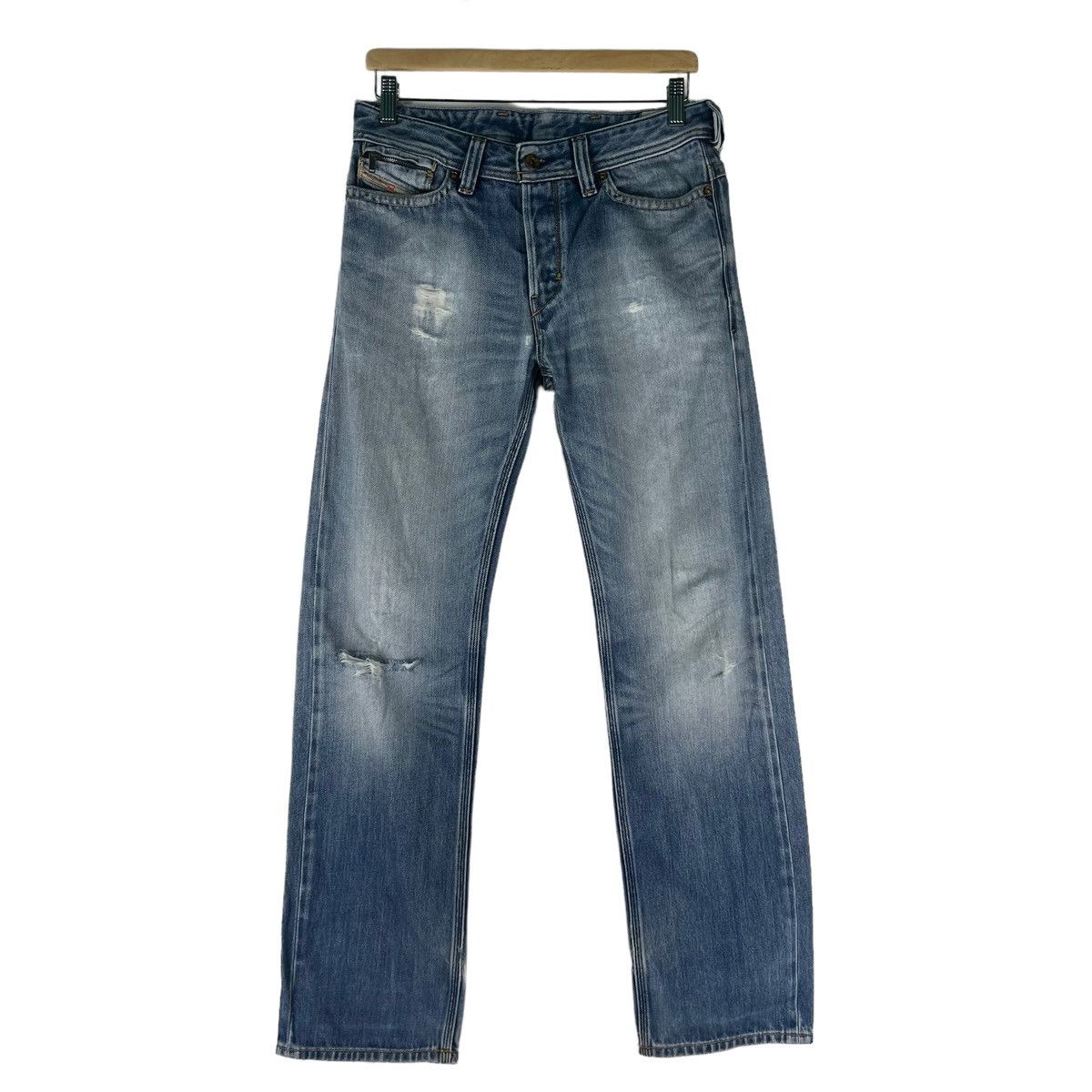 Diesel 🔥Distressed Denim Straight Cut Diesel Biker Punk Design Size US 34 / EU 50 - 1 Thumbnail