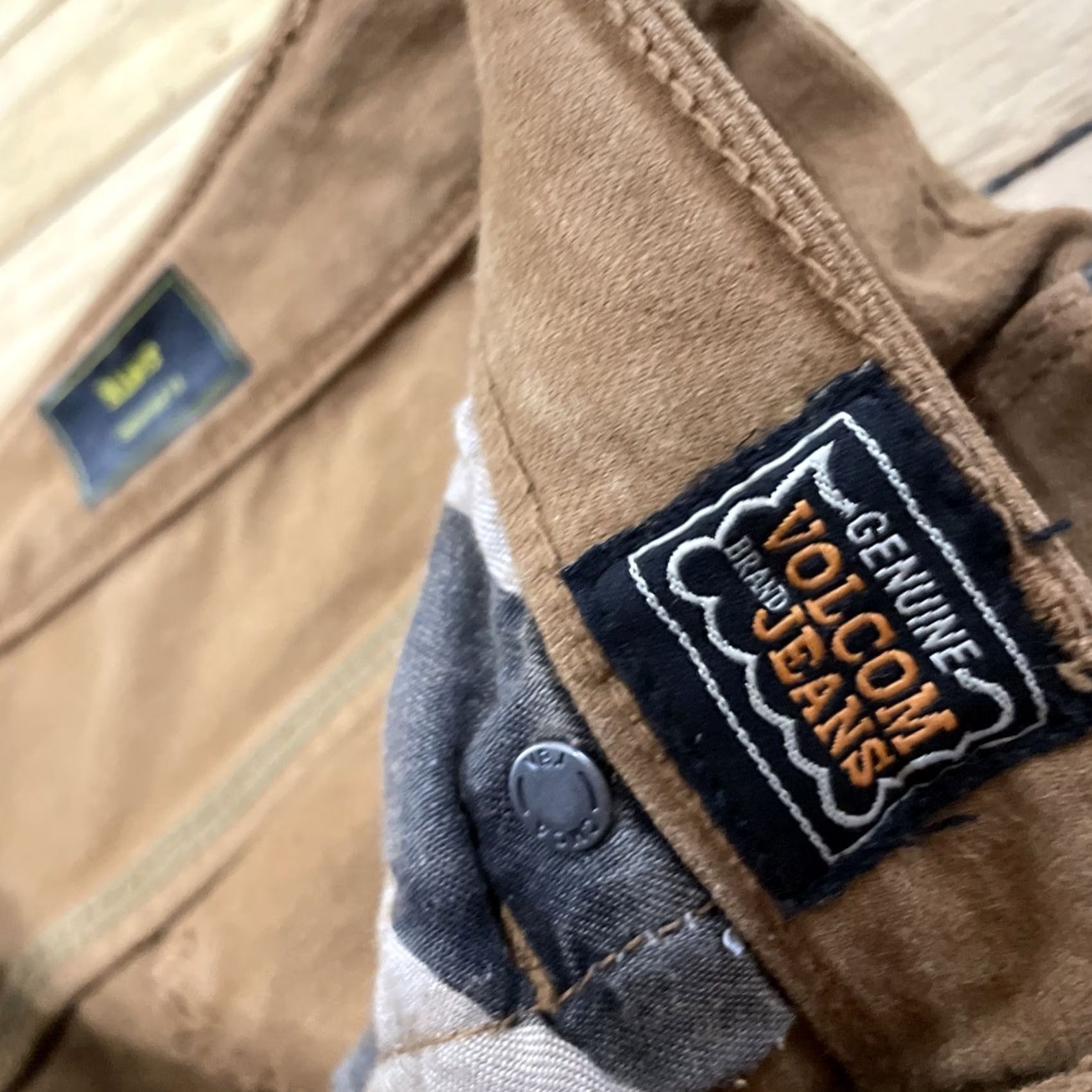 Volcom VOLCOM Jeans Riser Taper Fit Women 27 Brown Straight Beach Skater Pants New Size 27" / US 4 / IT 40 - 6 Thumbnail
