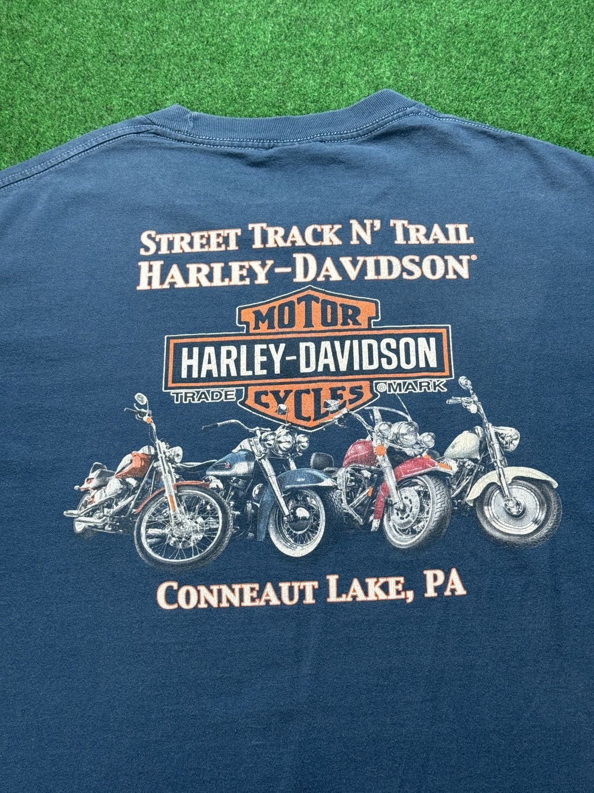 Harley Davidson × Vintage Vintage Y2K Harley Davidson Cycles Biker Conneaut T Shirt Size US L / EU 52-54 / 3 - 6 Thumbnail